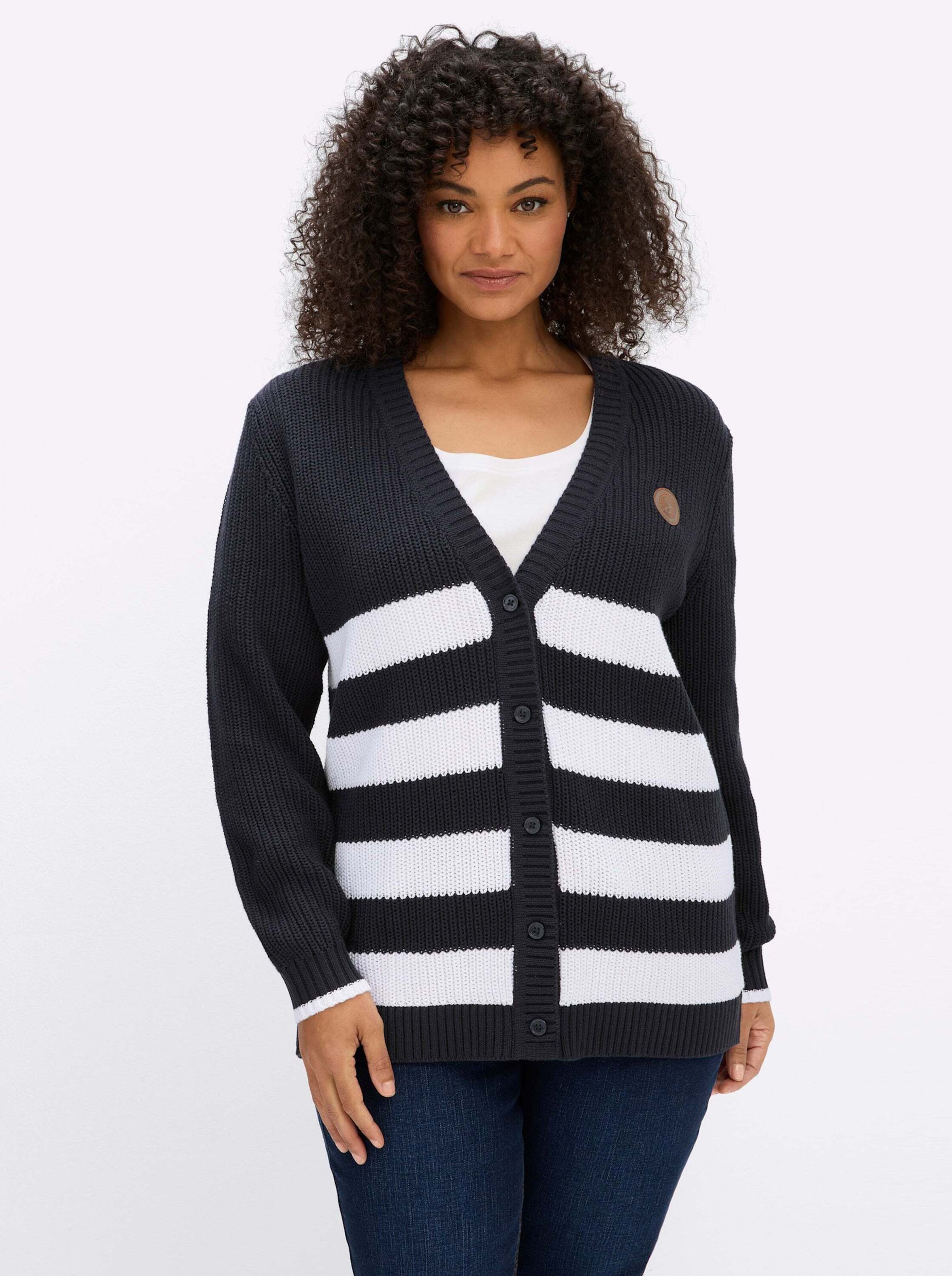 Sheego Strickjacke Cardigan Langarm Feinstrick