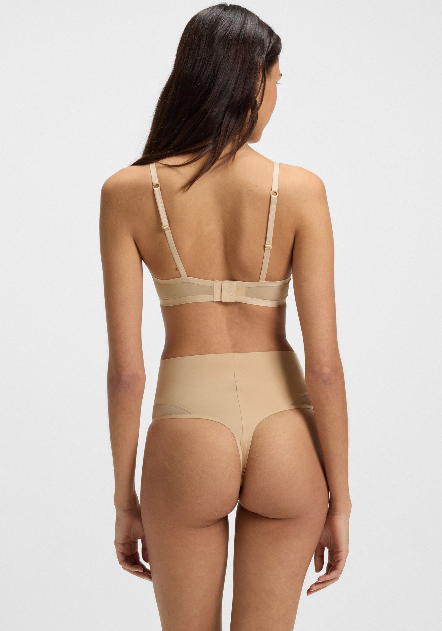 BOSS Formstring High Waist Shapewear THONG B.BODY mit Meshdetails, hoher Bund
