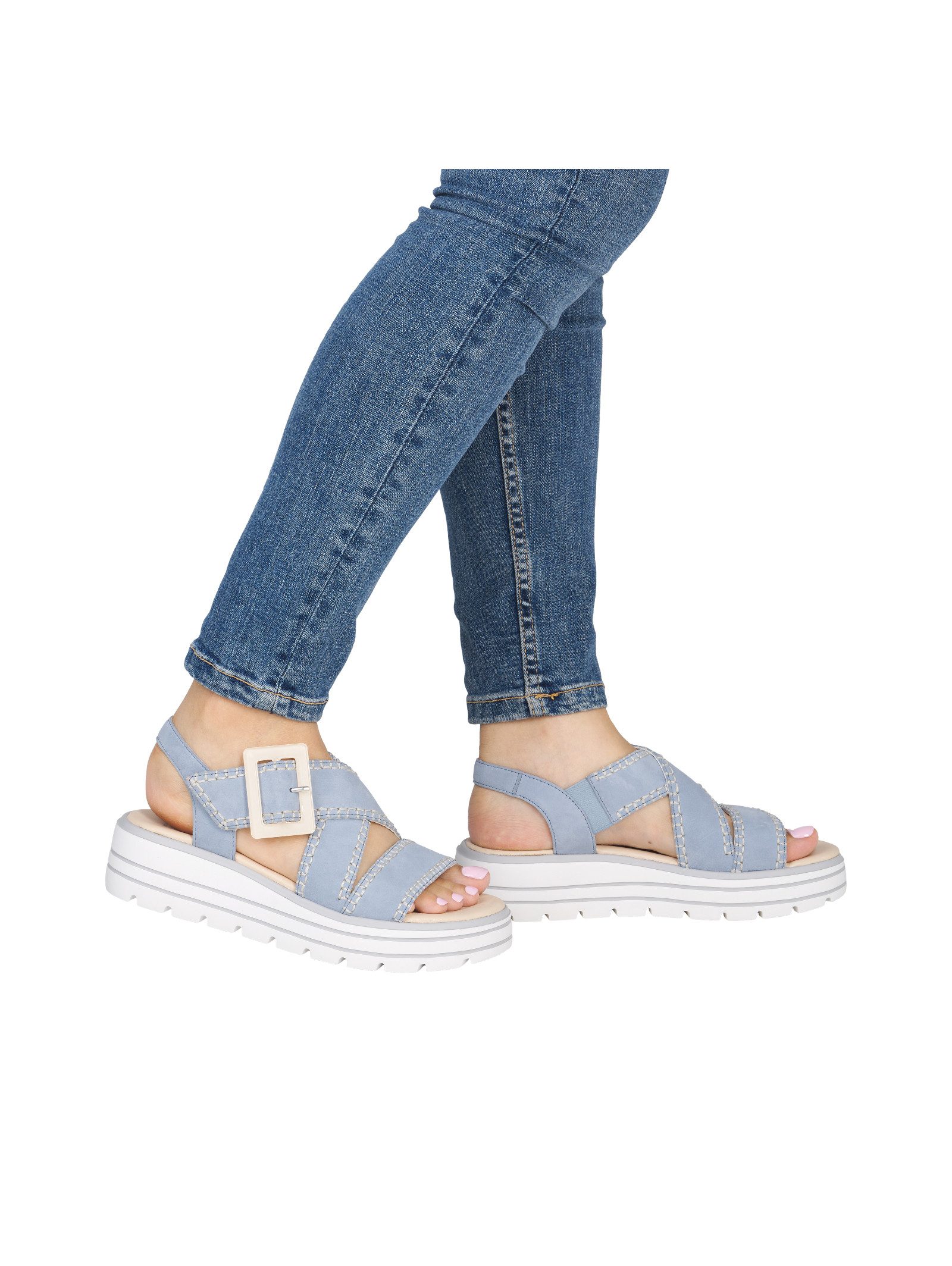 Remonte Remonte Sandalen Leder Keilsandalette