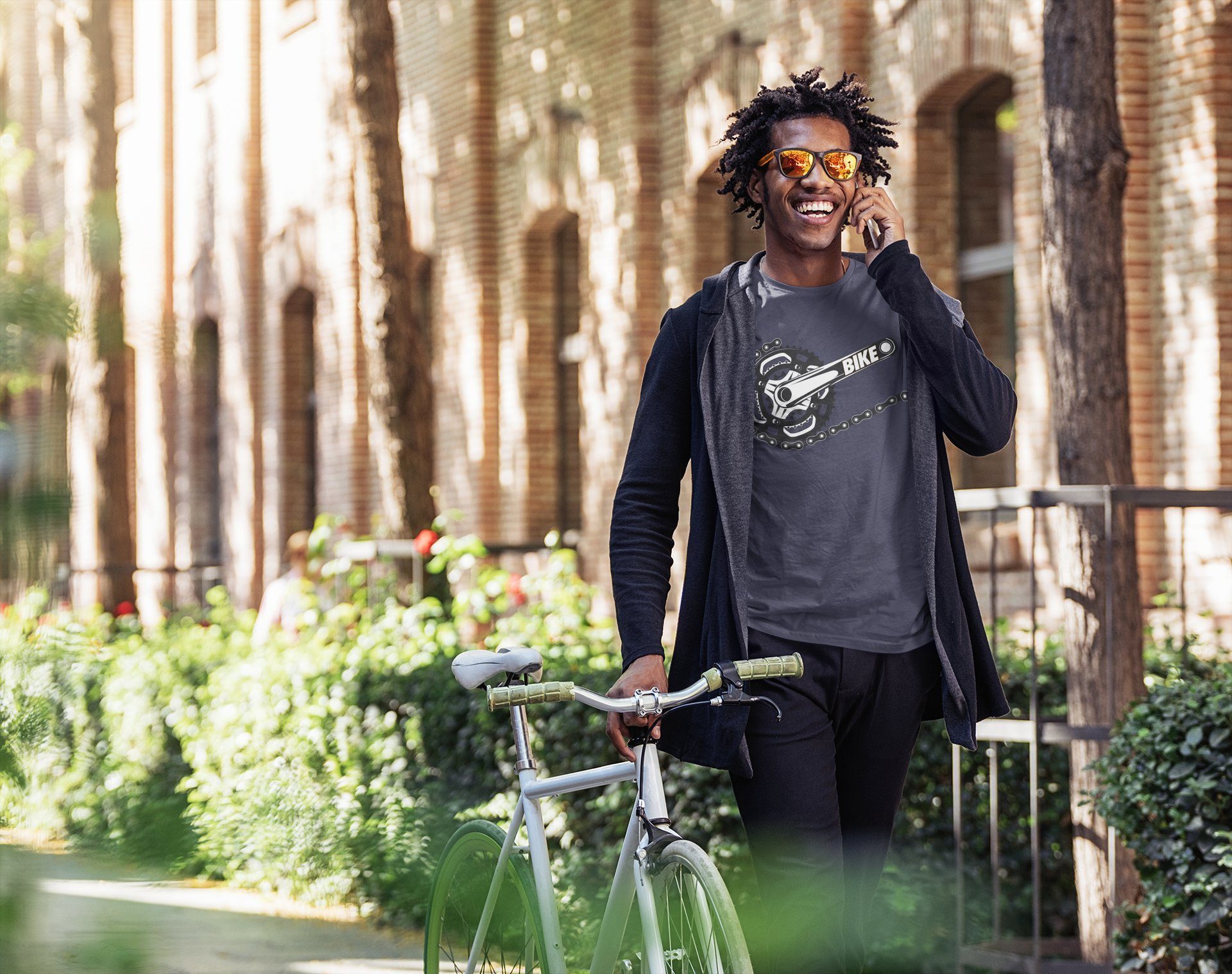 Baddery Print-Shirt Fahrrad T-Shirt: "Bike" - günstig online kaufen