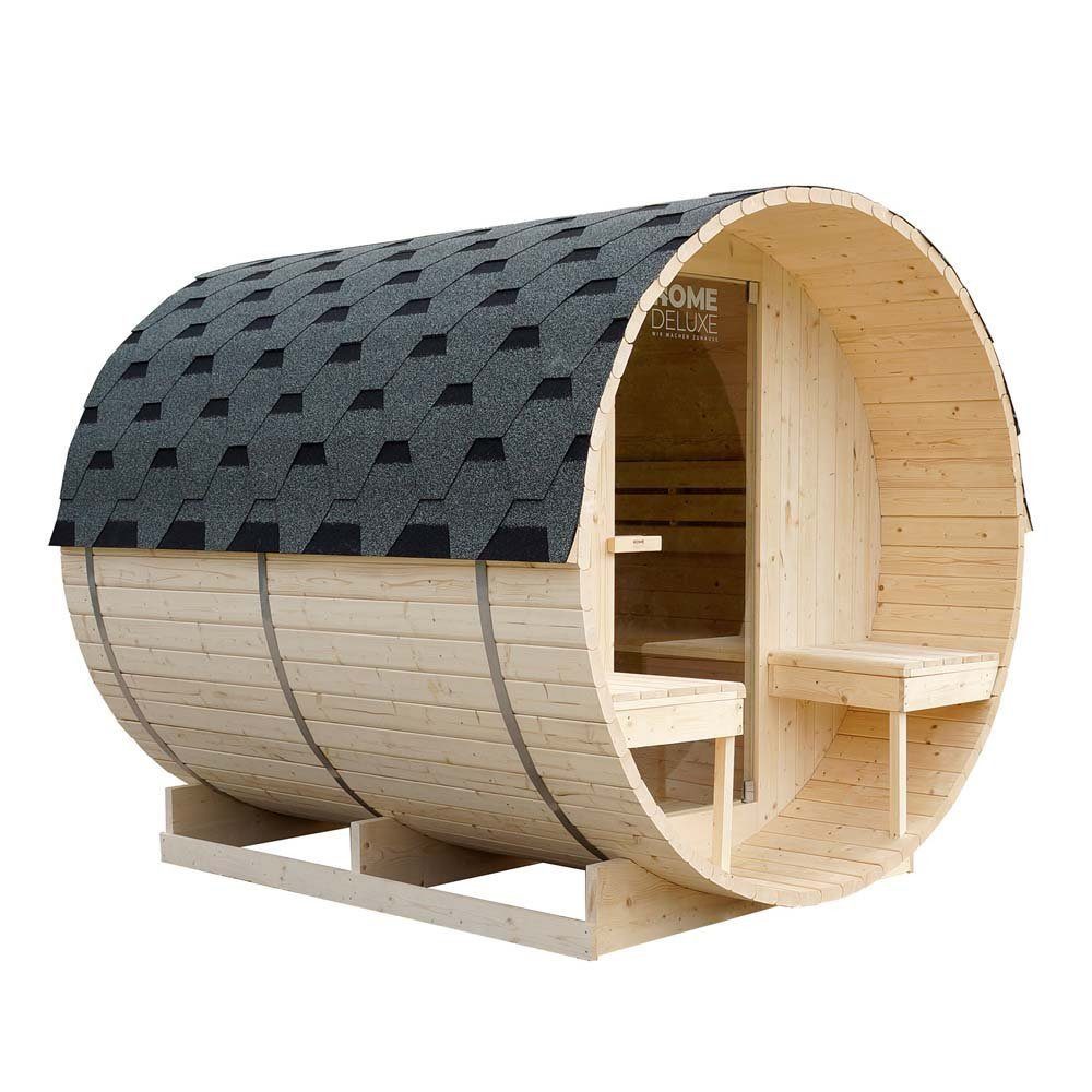 HOME DELUXE Fasssauna Outdoor Fasssauna LAHTI, BxTxH: 189 x 220 x 191.5 cm