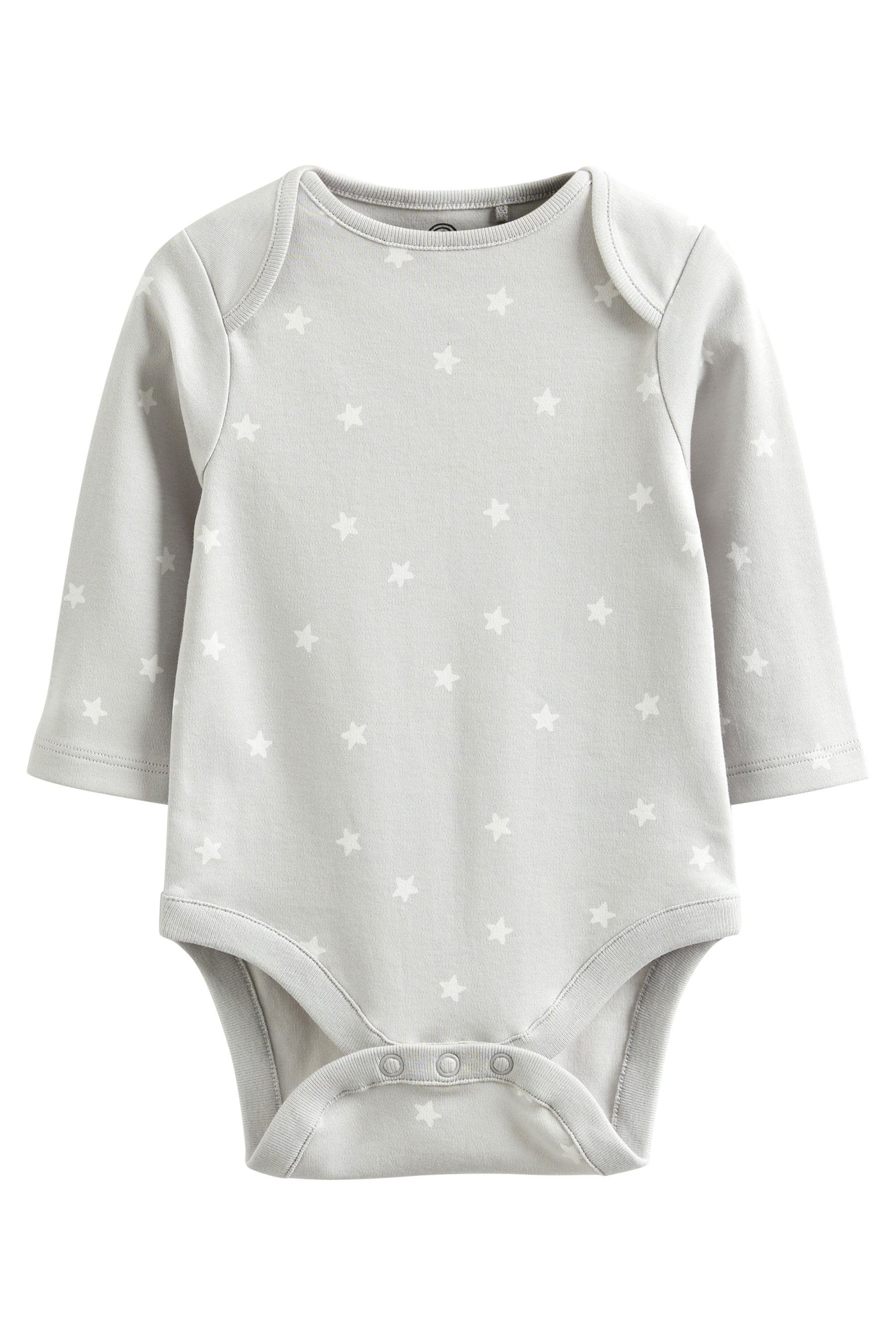 Langarmbody (4-tlg) Next im Monochrome gemusterte 4er-Pack Babybodys Langärmelige