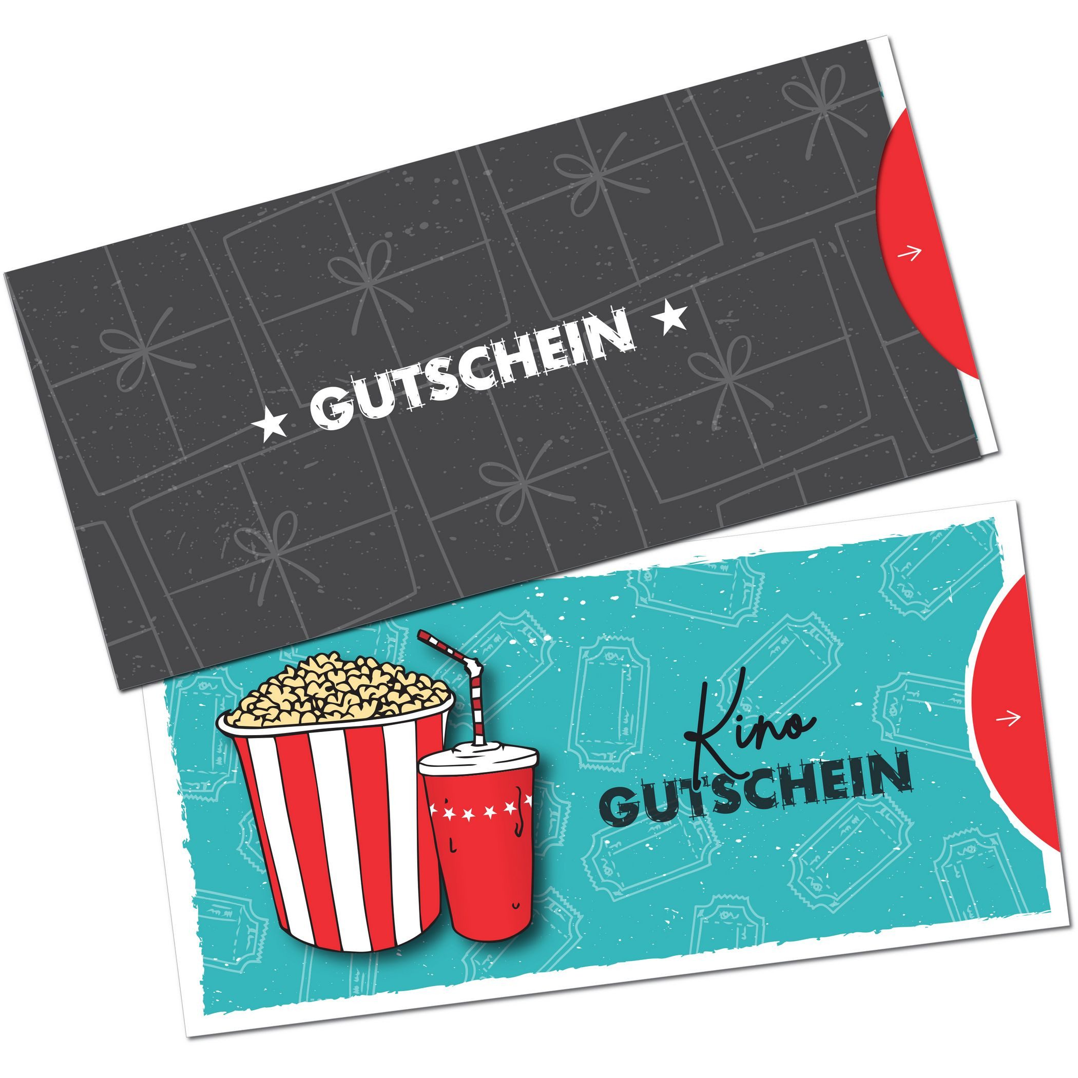 itenga Geschenkkarte itenga Geschenkgutschein handgezeichneter Look - Motiv KINO Postkarte