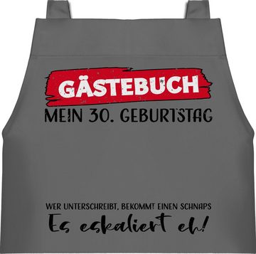 Shirtracer Kochschürze Gästebuch 30. Geburtstag, (1-tlg), 30. Geburtstag Schürze