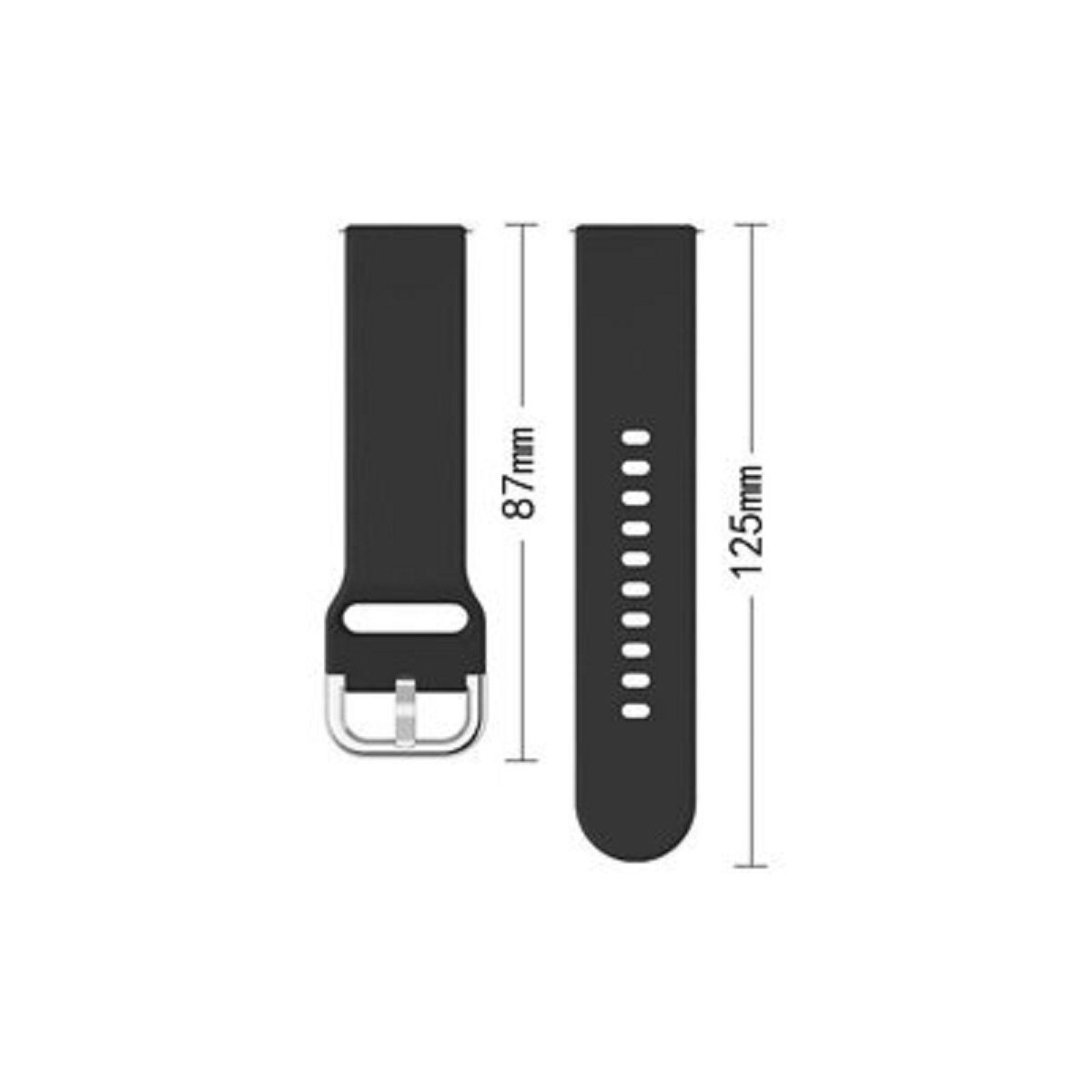 Hurtel Uhrenarmband Silikonarmband Ersatz Dunkelblau Breite universal Smartwatch-Armband 22mm