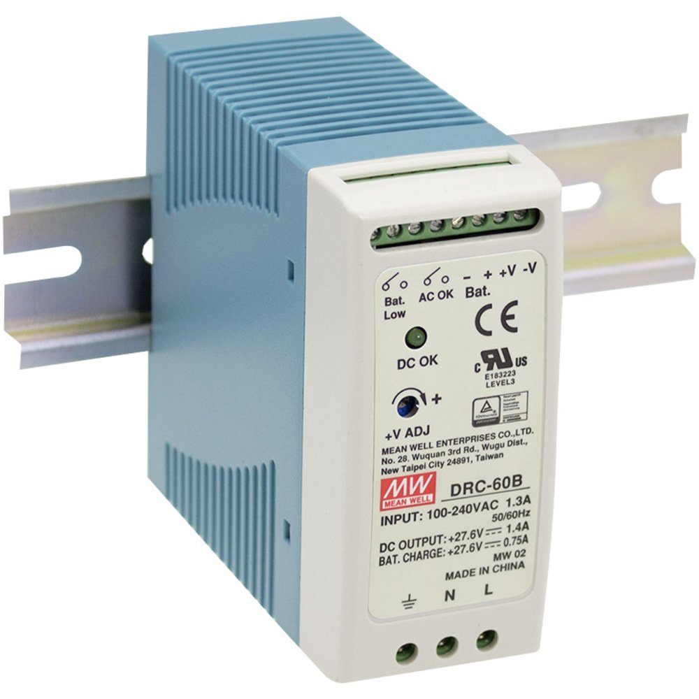 MW Mean Well DRC-60A Hutschienen-Netzteil (DIN-Rail) 13.8 V/DC 2.8 A Hutschienen-Netzteil