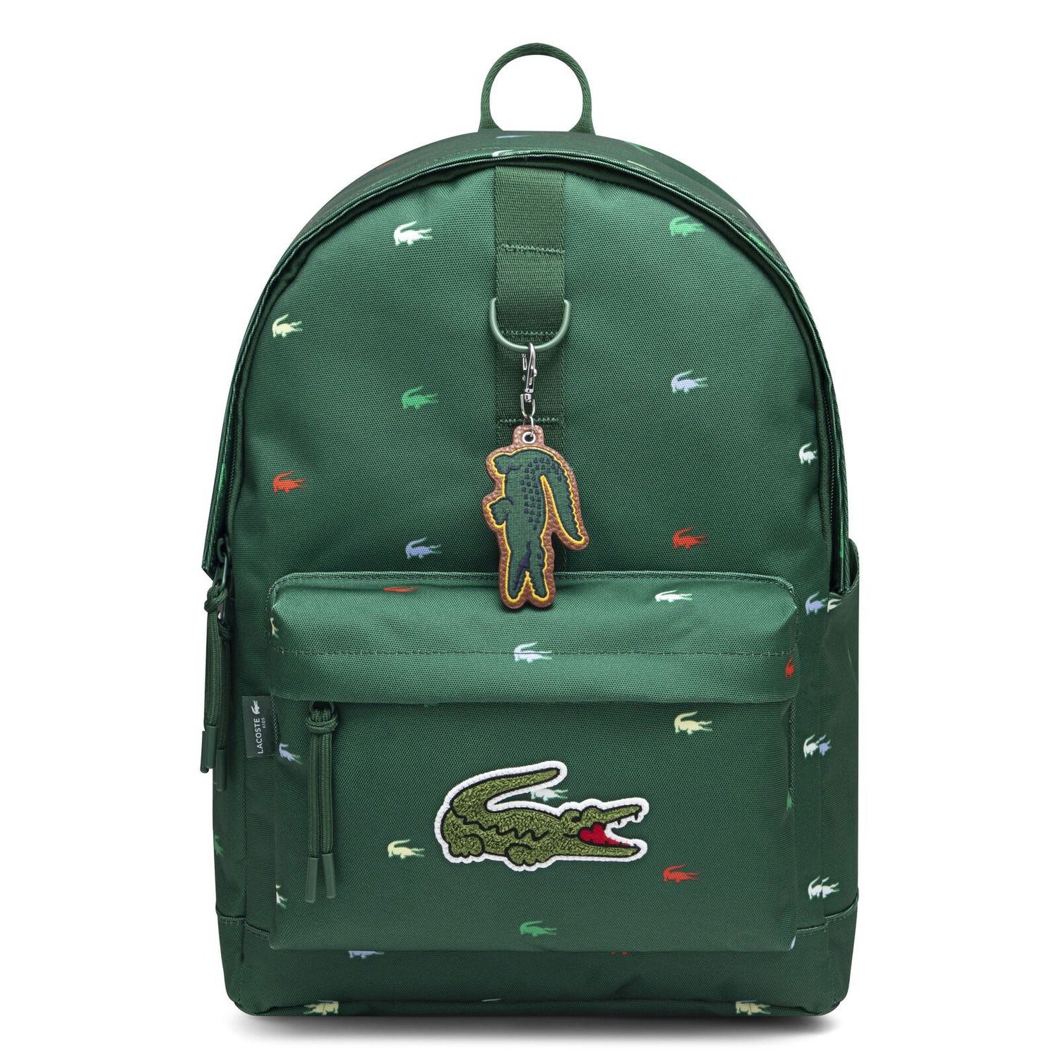 Lacoste Kinderrucksack LACOSTE Kids Rucksack Grün mit allover Krokodil - Print 43cm x 31cm x
