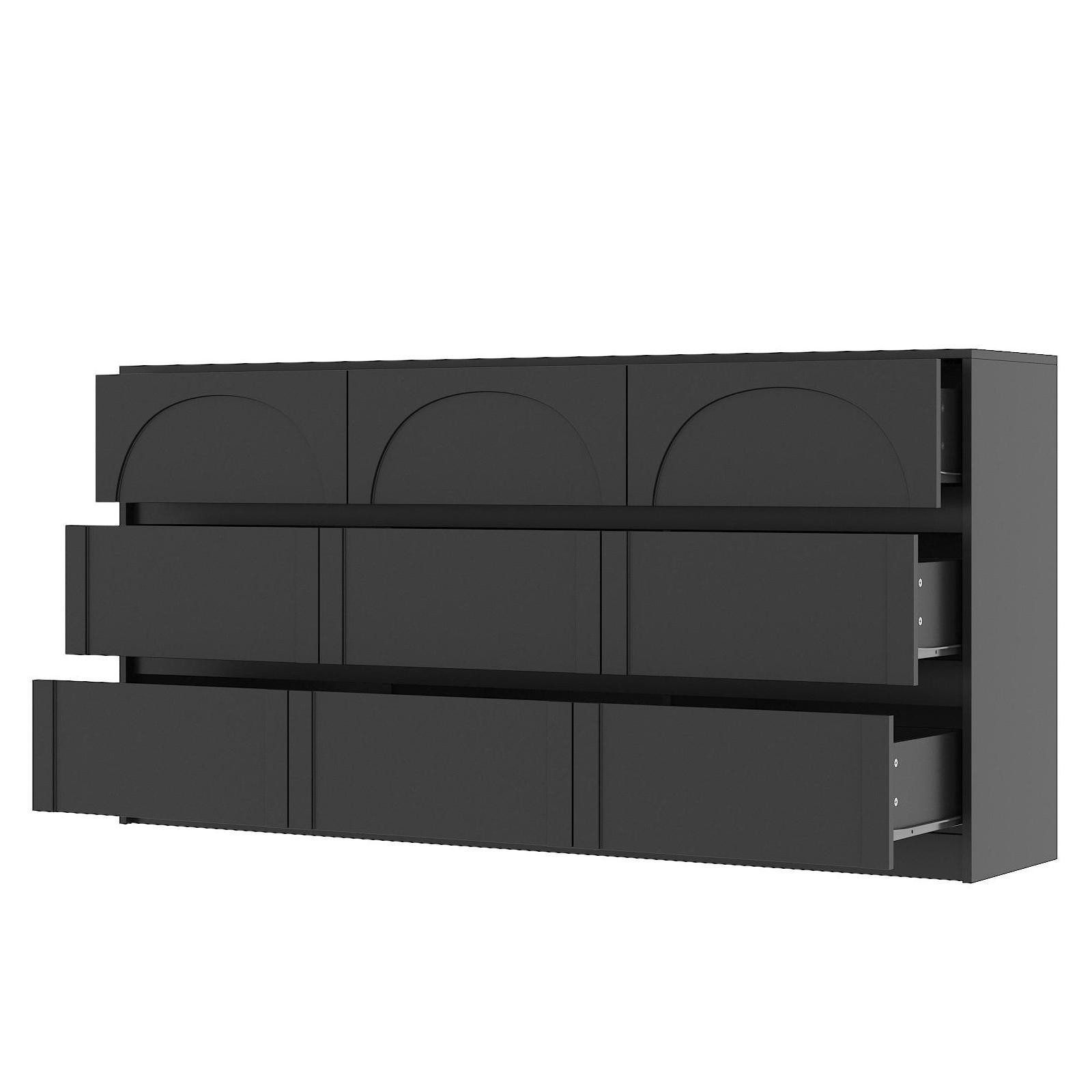 FUFU&GAGA Kommode 160cm, 9 Schubladen, Kommode für Schlafzimmer, Modernes Design