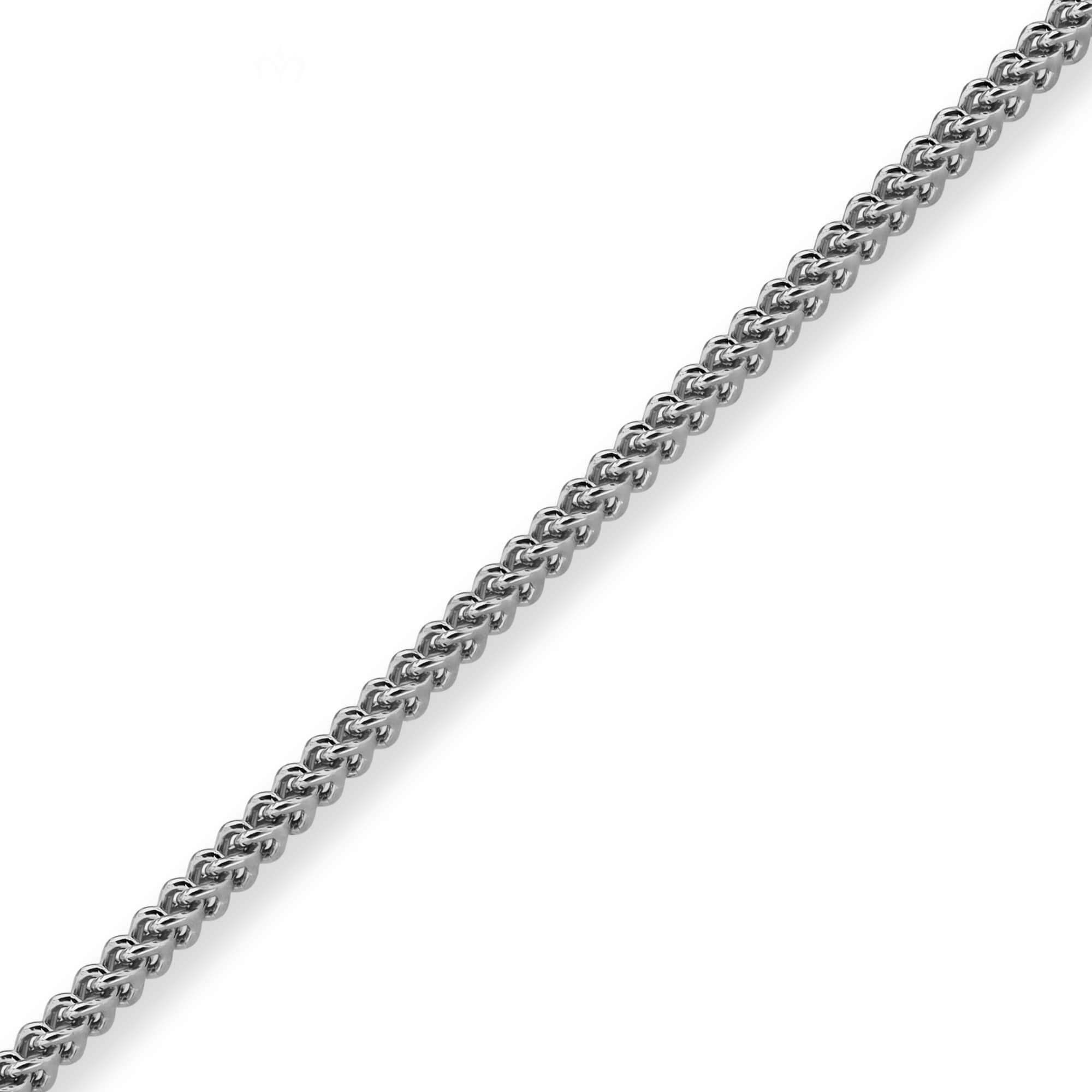 Schmuck Krone Goldarmband 2mm Franco Armband aus 585 Weißgold 19cm, Gold 585