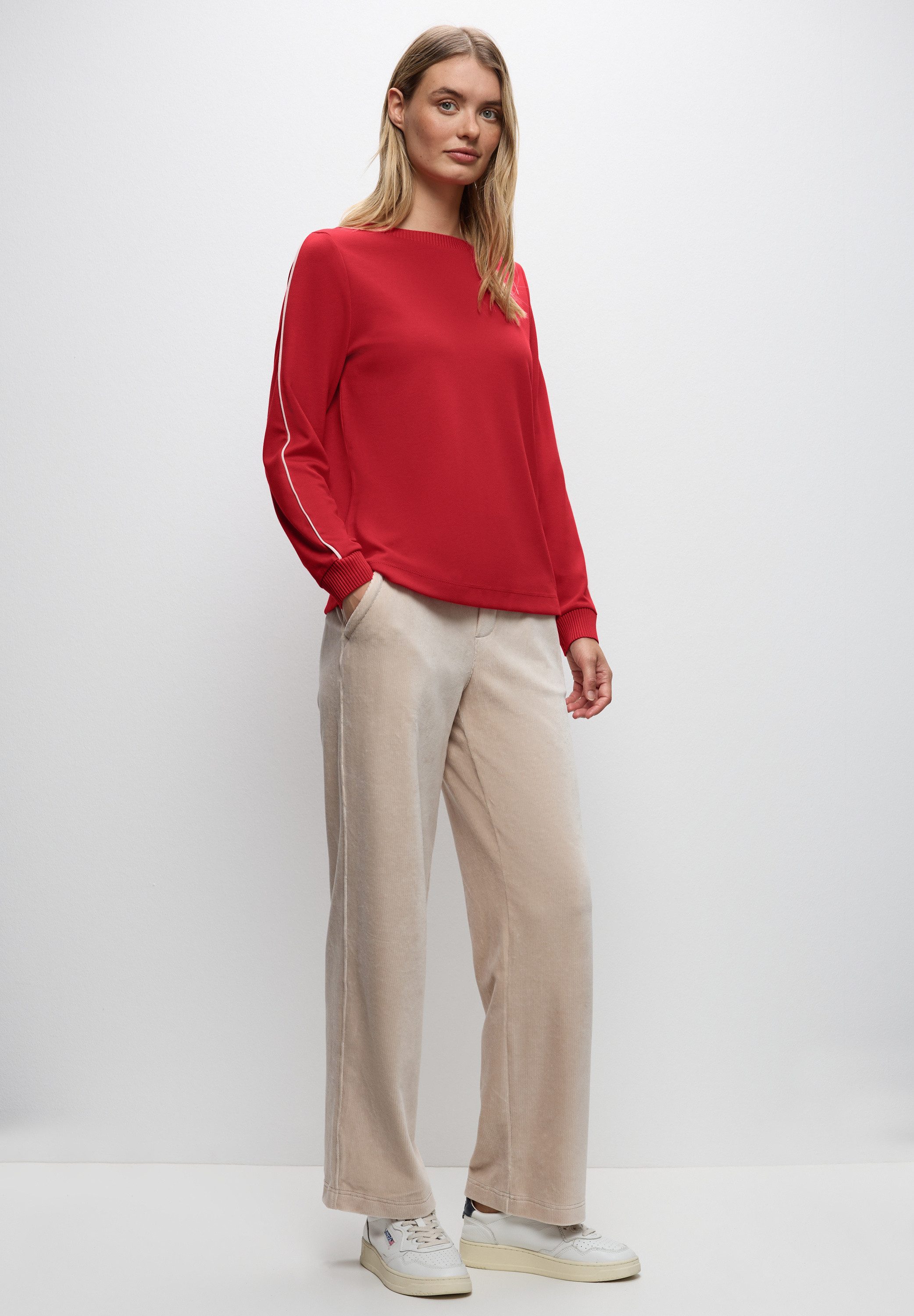 STREET ONE Langarmshirt mit U-Boot-Ausschnitt