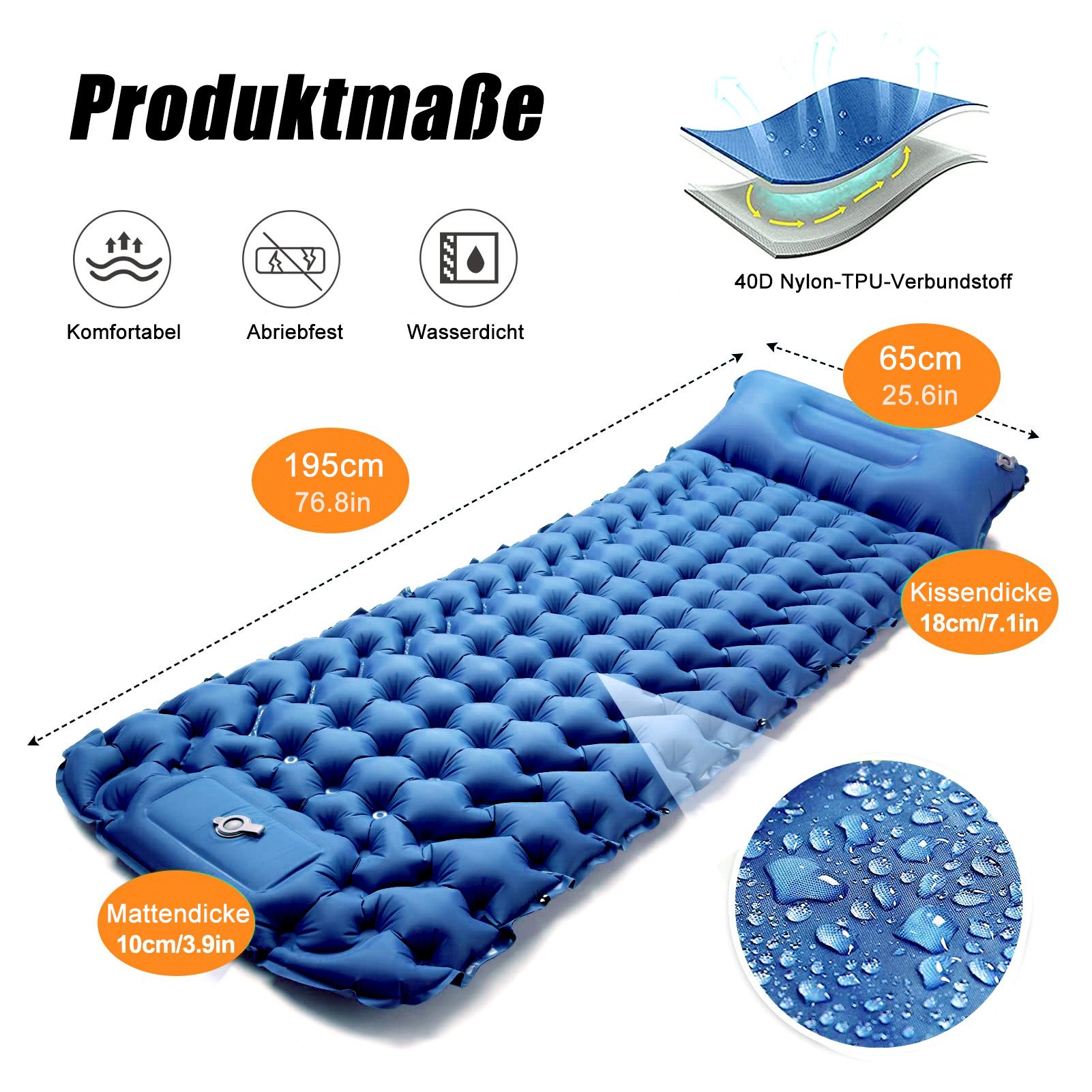 CALIYO Isomatte 2-Tlg Isomatte Outdoor, Isomatte Ultraleicht, Isomatte Camp günstig online kaufen