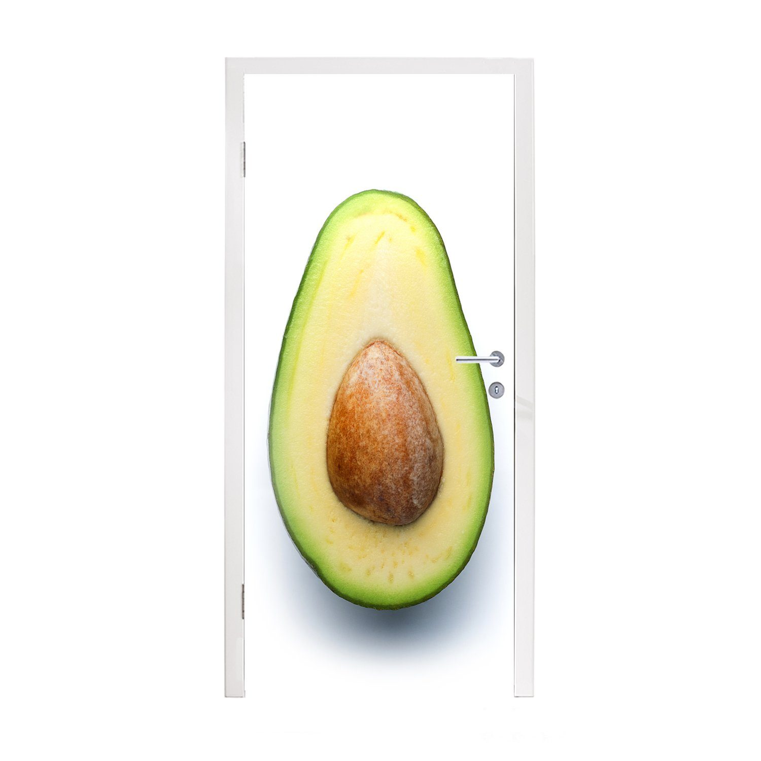 Türaufkleber, bedruckt, (1 Türtapete mit cm 75x205 in Scheiben MuchoWow Fototapete geschnitten für Tür, Avocado St), Stein, Matt,