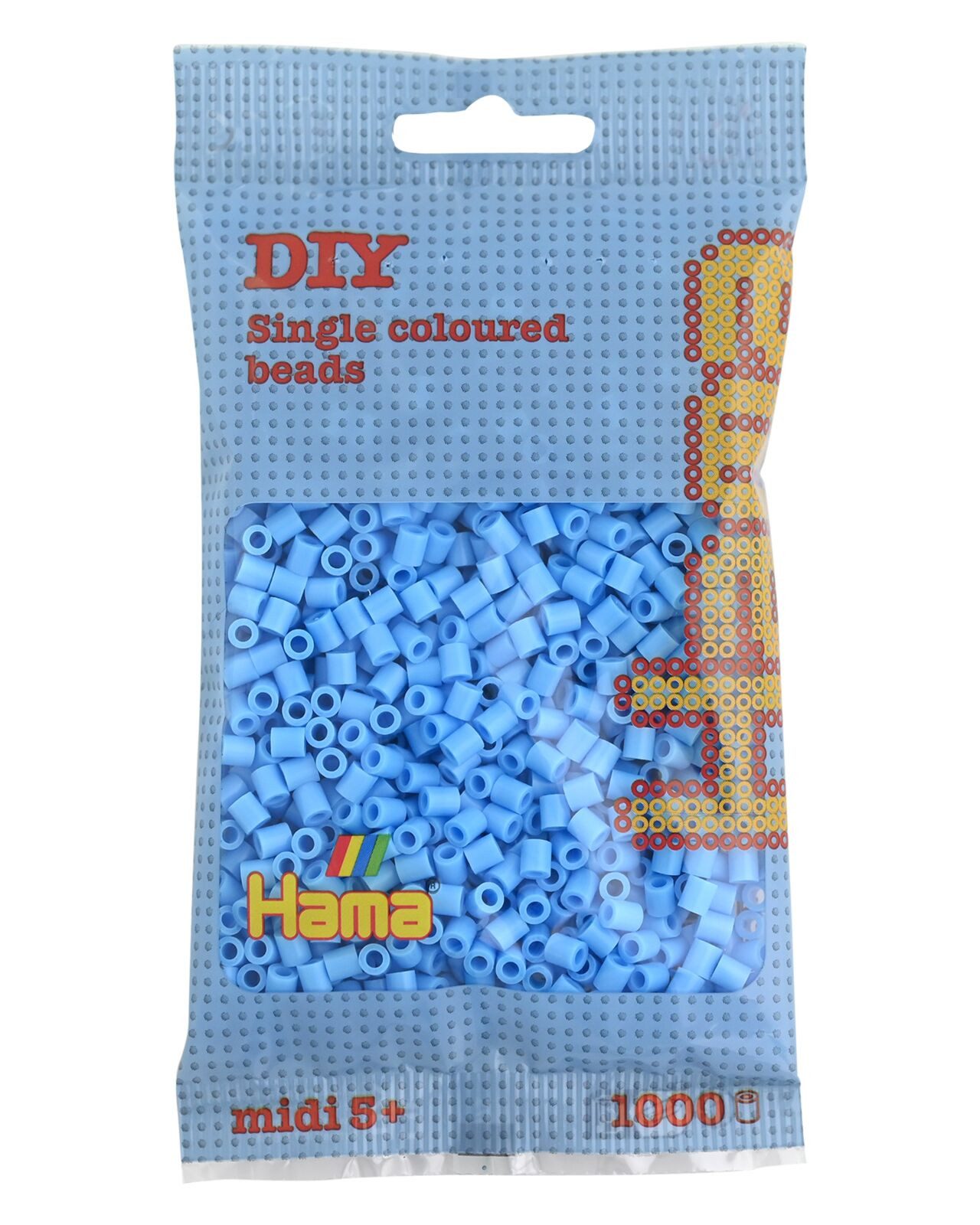 Hama Bügelperlen Hama Beutel mit 1000 Midi-Bügelperlen pastell