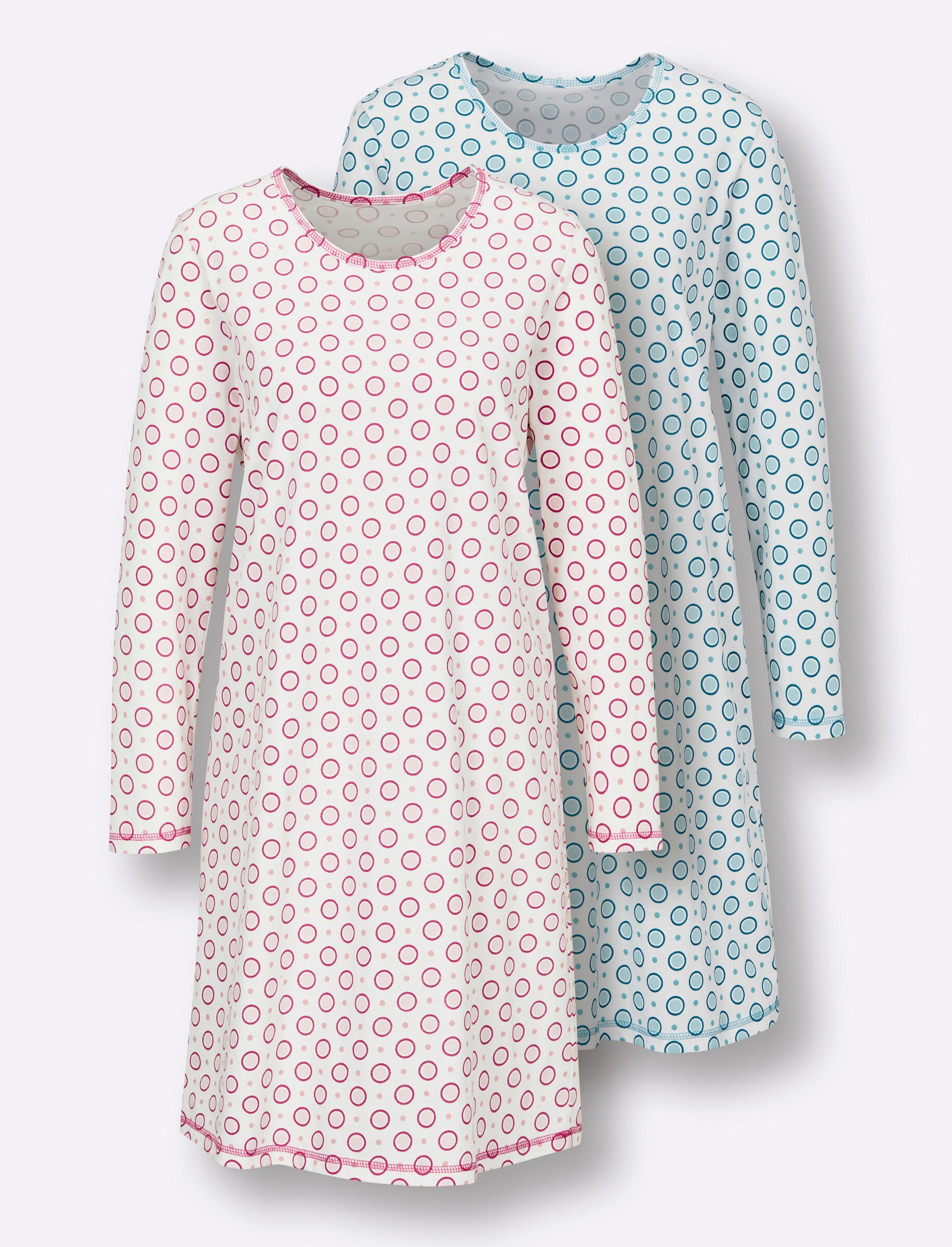 Witt Nachthemd Sleepshirts Langarm (2-tlg) – Bild 2 von 5
