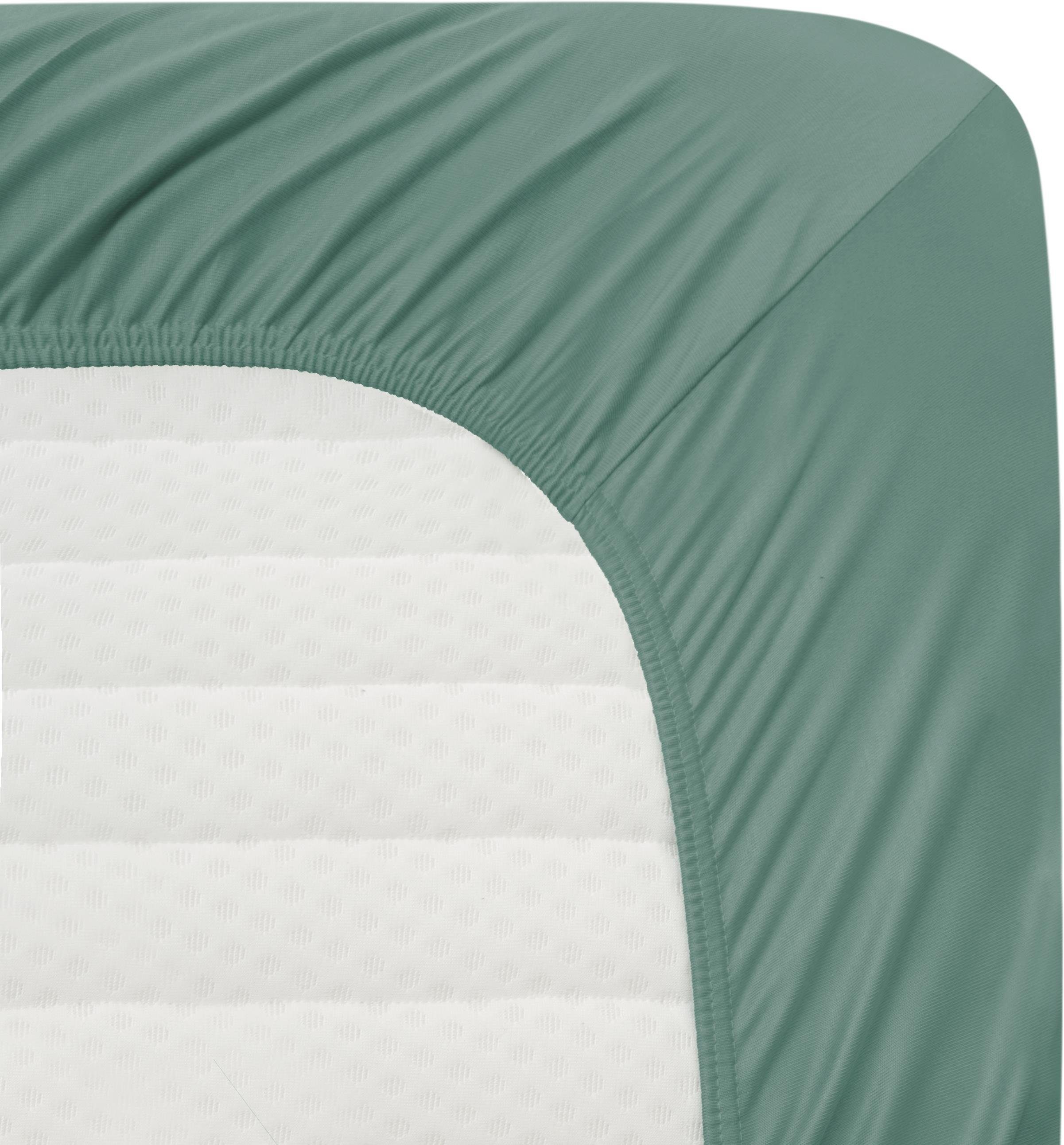 Aspero Bettlaken Baumwoll-Spannbettlaken Natal, Jersey, Gummizug: günstig online kaufen