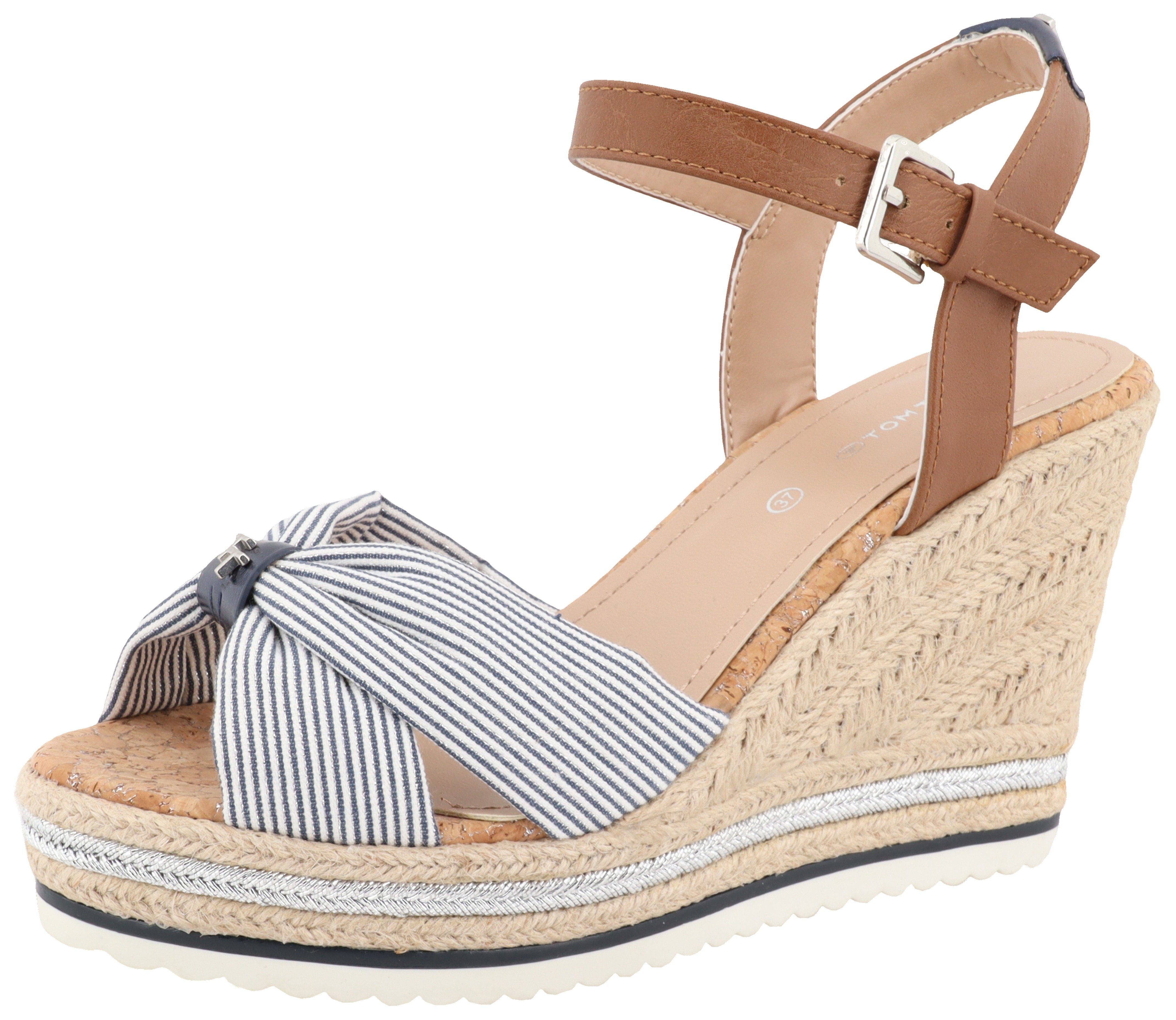 TOM TAILOR Valeria High-Heel-Sandalette, Sommerschuh, Sandale, Keilabsatz, mit gepolsterter Innensohle