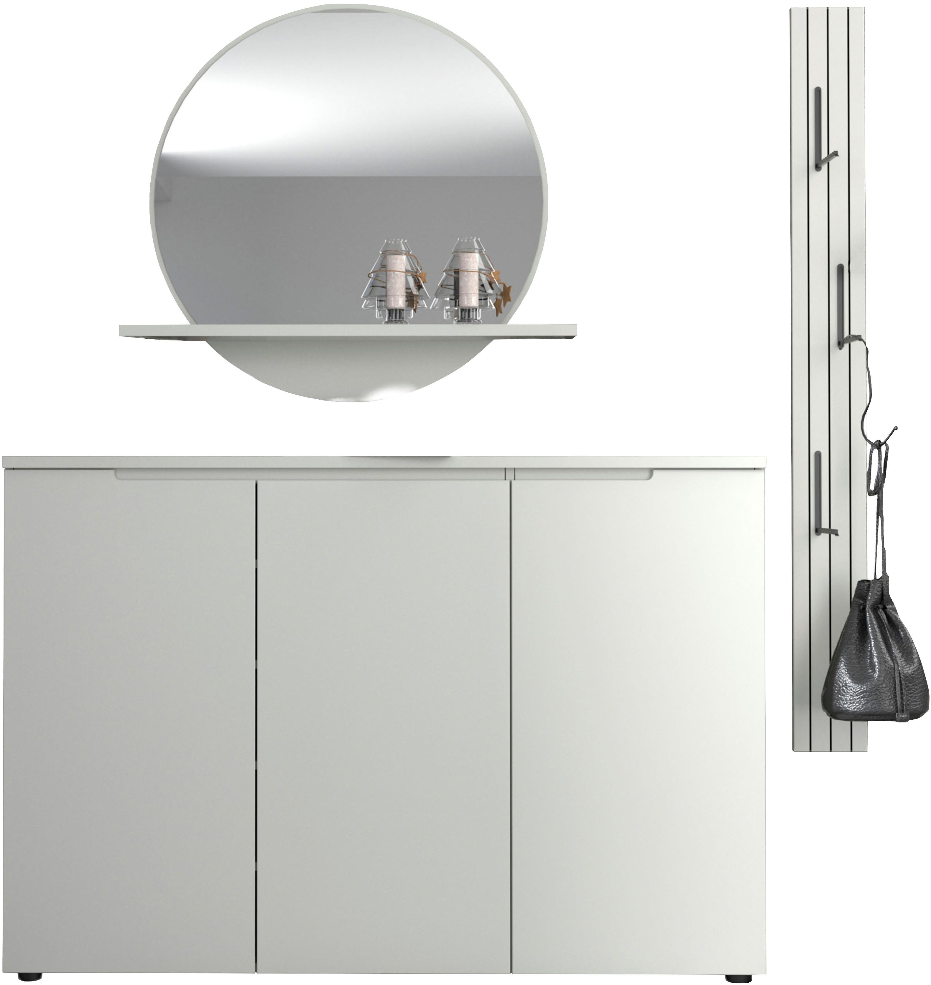 Innostyle Garderoben-Set Garderoben-Set BRESTA, (3-St), 3-teilig, LED-Beleuchtung, ABS-Kante, Soft Close