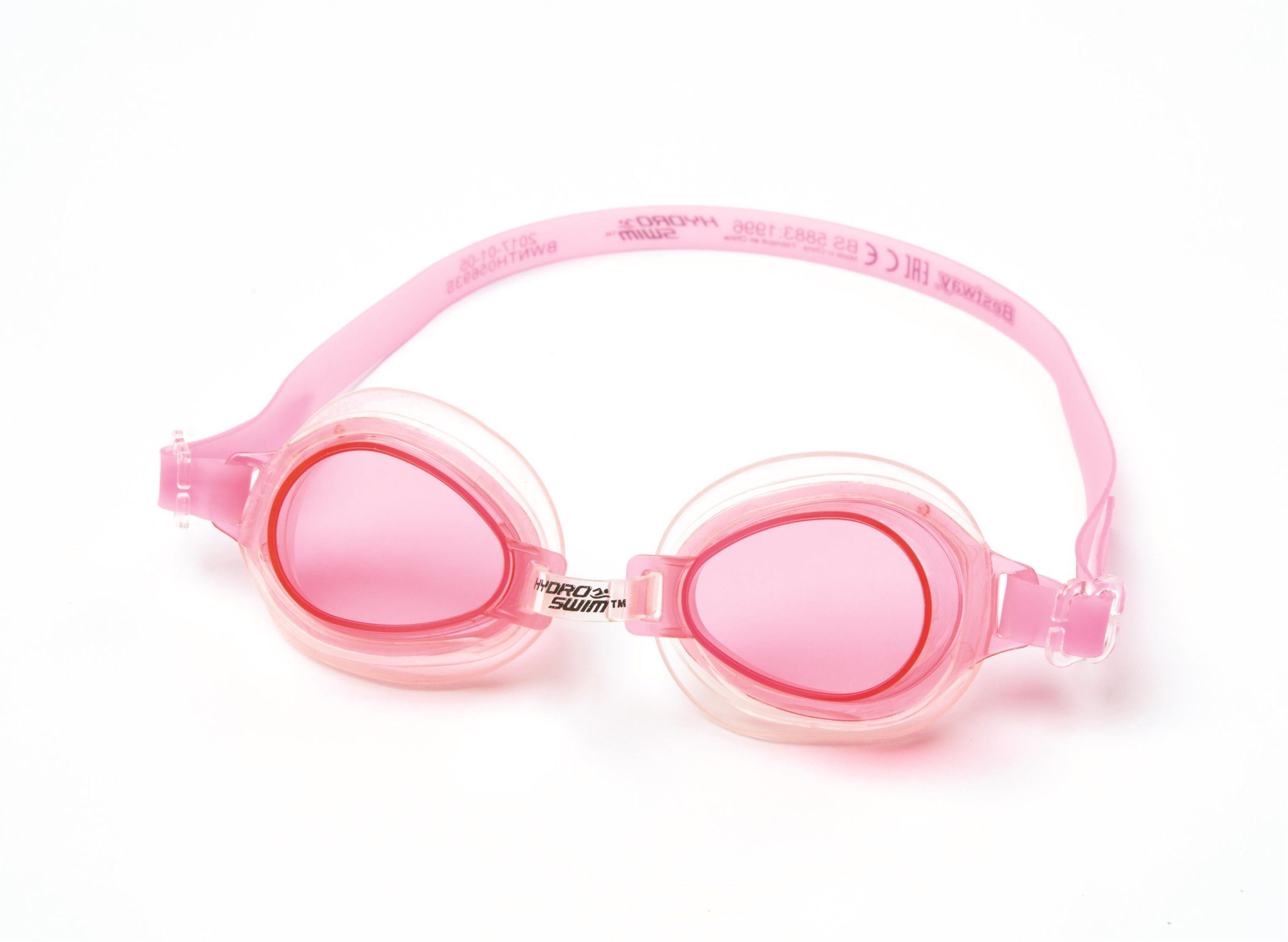 Bestway Schwimmbrille Kinder Taucherbrille - Schwimmbrille, (1-St), Weitsichtgläser mit UV-Schutz • Latexfrei rosa