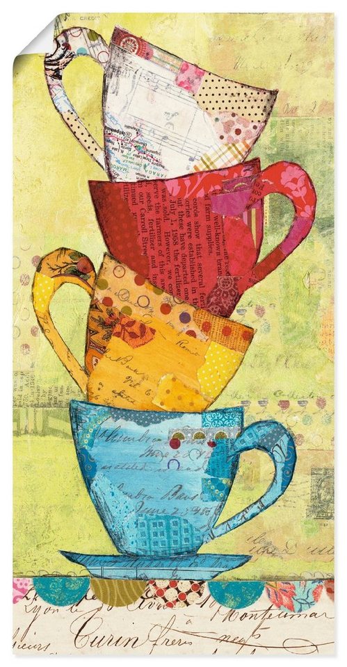 Artland Wandbild Komm zum Kaffee, Geschirr & Besteck (1 St), als  Leinwandbild, Poster, Wandaufkleber in verschied. Größen