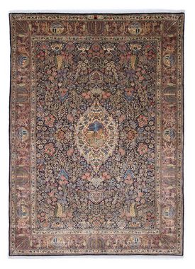 Teppich Rafsanjan Teppich handgeknüpft dunkelblau, morgenland, rechteckig, Höhe: 7 mm