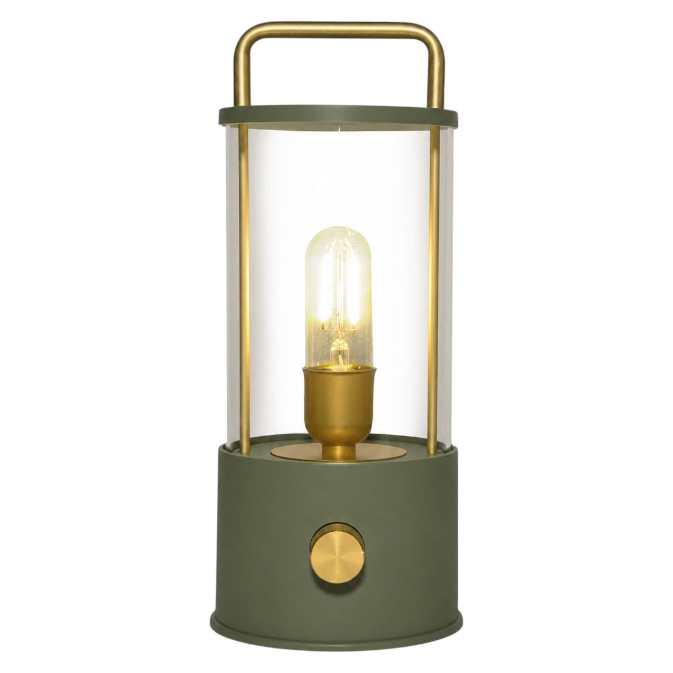 Coen Bakker Deco BV LED Tischleuchte Portable Light, Dimmfunktion, LED, warmweiß, USB dimmbar oliv grün 11x26cm aufladbar warmweiß