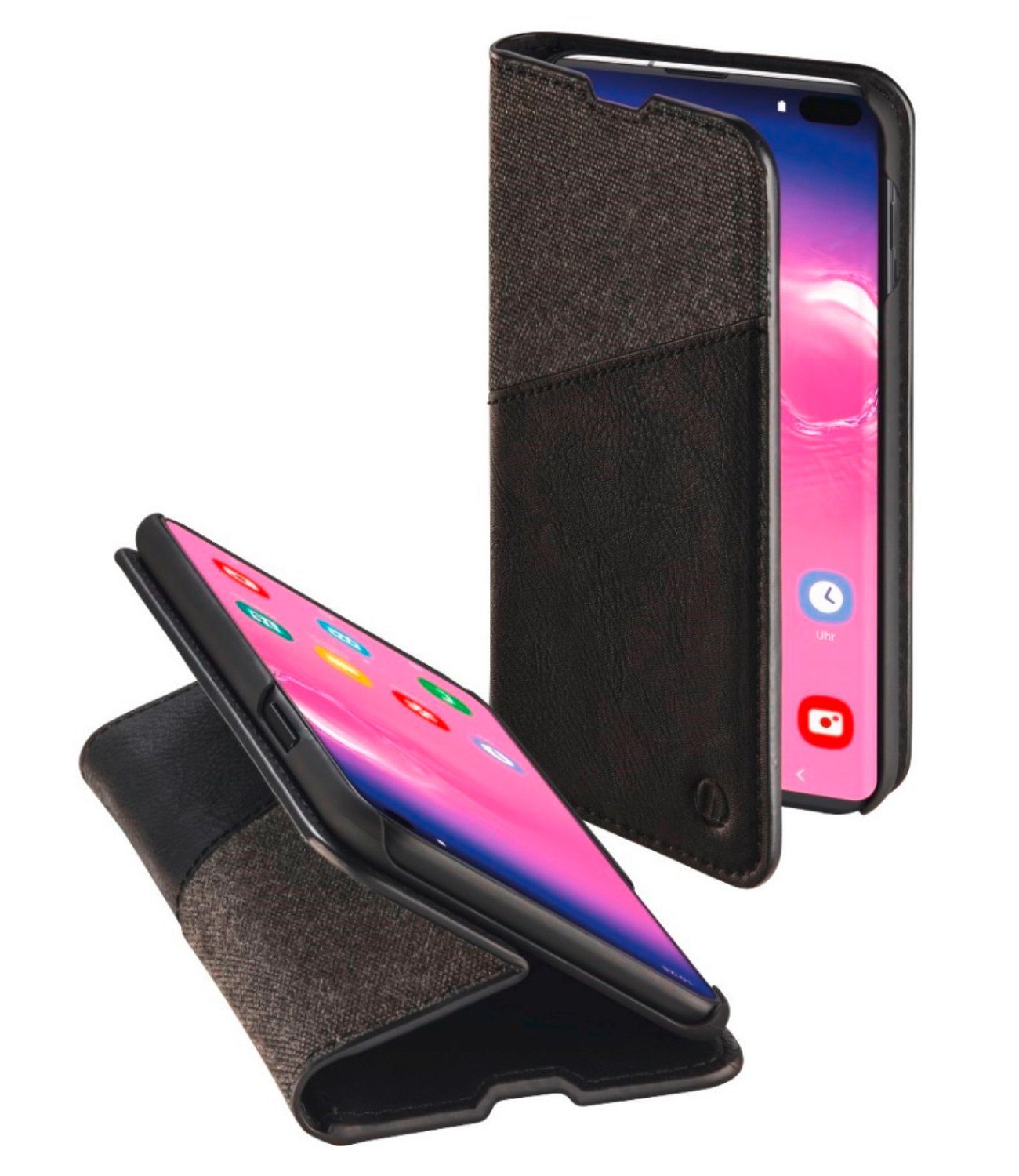 Hama Handyhülle Booklet Klapp-Tasche Hülle Case Smart-Cover, 360° Schutz Magnet-Verschluss Stand-Funktion für Samsung Galaxy S10+