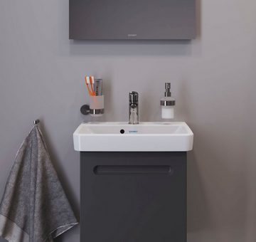 Duravit Waschtischarmatur Duravit No.1 Waschtischmischer, Größe S, mit Zugstangen-Ablaufgarnitur mit FreshStart und AirPlus, Ausladung 10 cm, Chrom