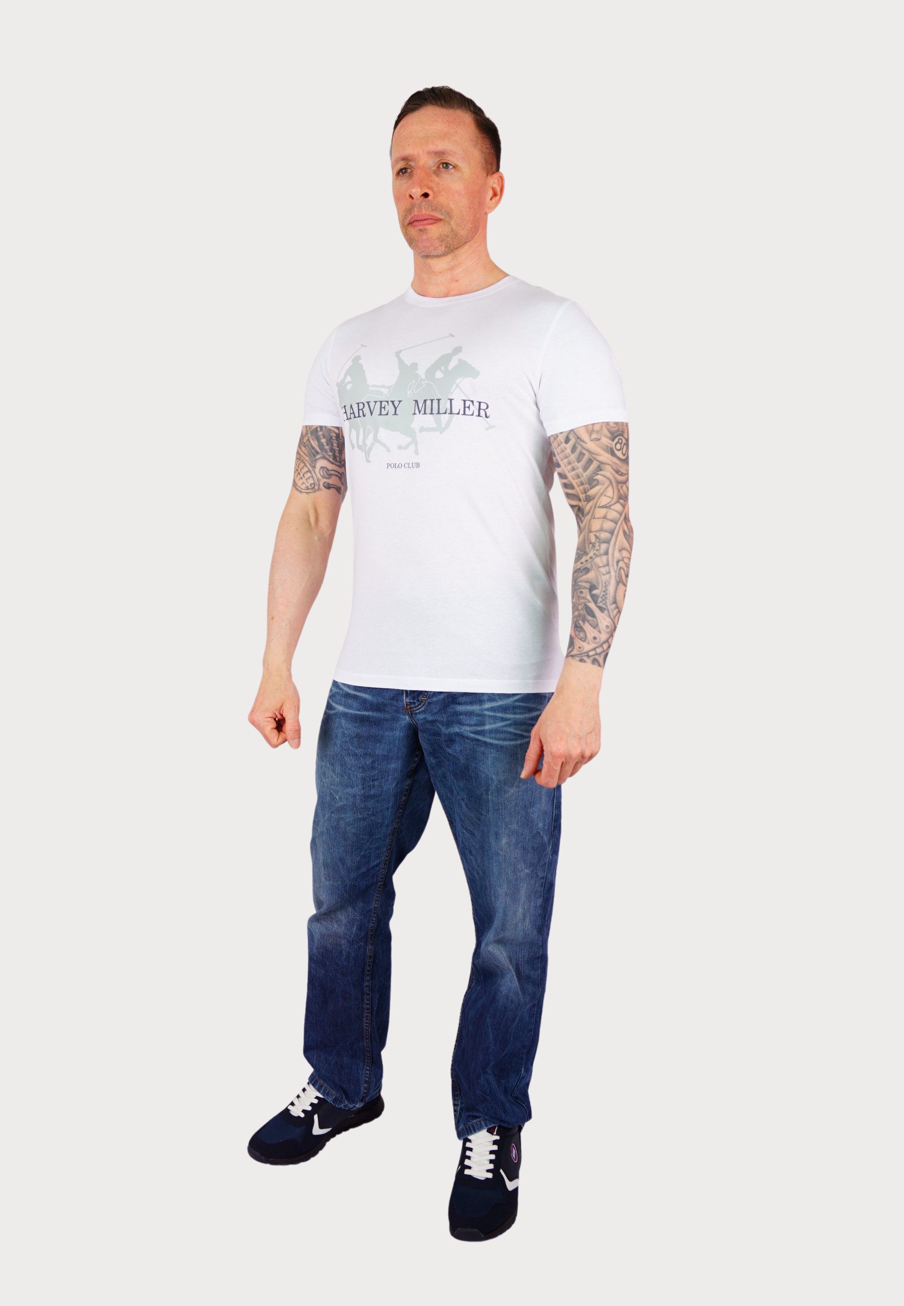 Harvey Miller T-Shirt T-Shirt Kurzarmshirt Horses günstig online kaufen