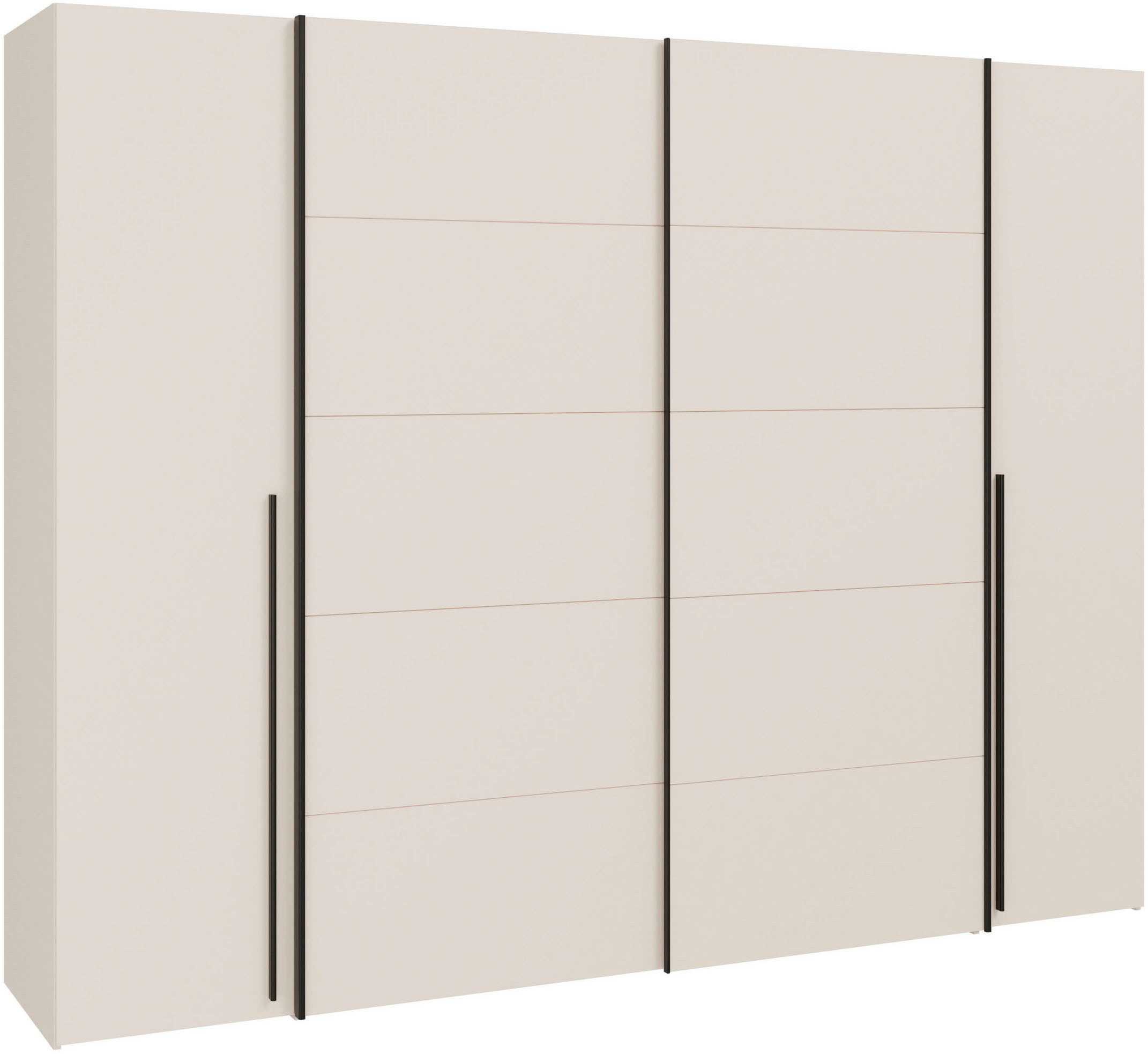 FORTE Kleiderschrank Narago, Kombischrank, Paneele wechselbar (B/H/T ca. 270/210/61cm, auch mit Premiumausstattung) gestalte die Schwebetüren einfarbig oder 2 farbig, Made in Europe