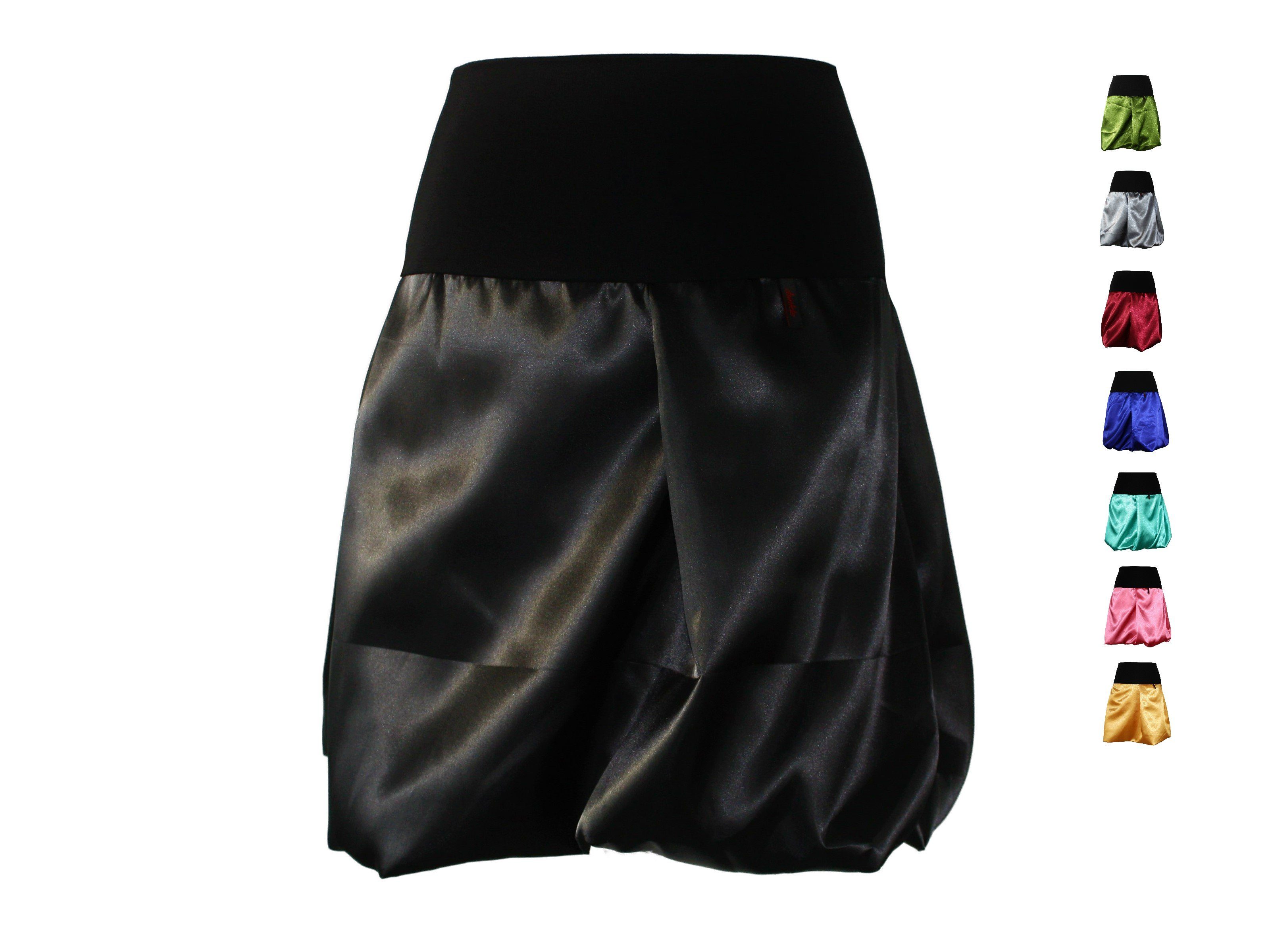 dunkle design Ballonrock Satin 51cm oder Mini 45cm Farbwahl elastischer Bund