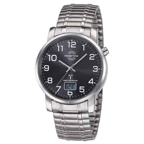 MASTER TIME Funkuhr MTGA-10308-22M, Armbanduhr, Quarzuhr, Herrenuhr, Datum, Langzeitbatterie