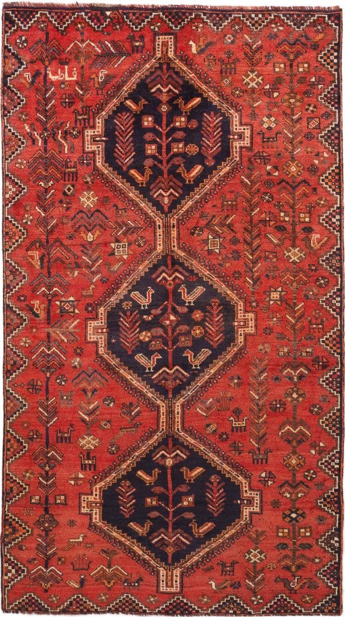 Orientteppich Shiraz 148x261 Handgeknüpfter Orientteppich / Perserteppich, Nain Trading, rechteckig, Höhe: 10 mm