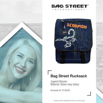 BAG STREET Schulranzen Bag Street Kinder Sporttasche Rucksack, Ranzen, Businessrucksack Nylon, navy (blau) ca. 30cm x ca. 38cm