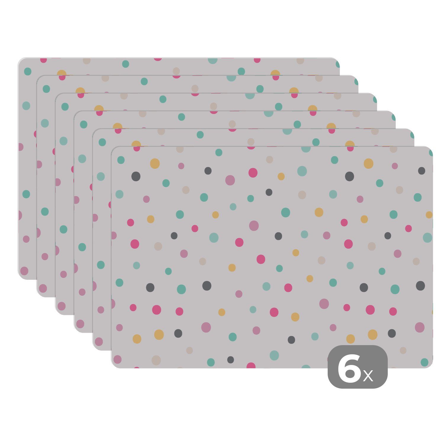 Platzset Konfetti - Pastell - Muster