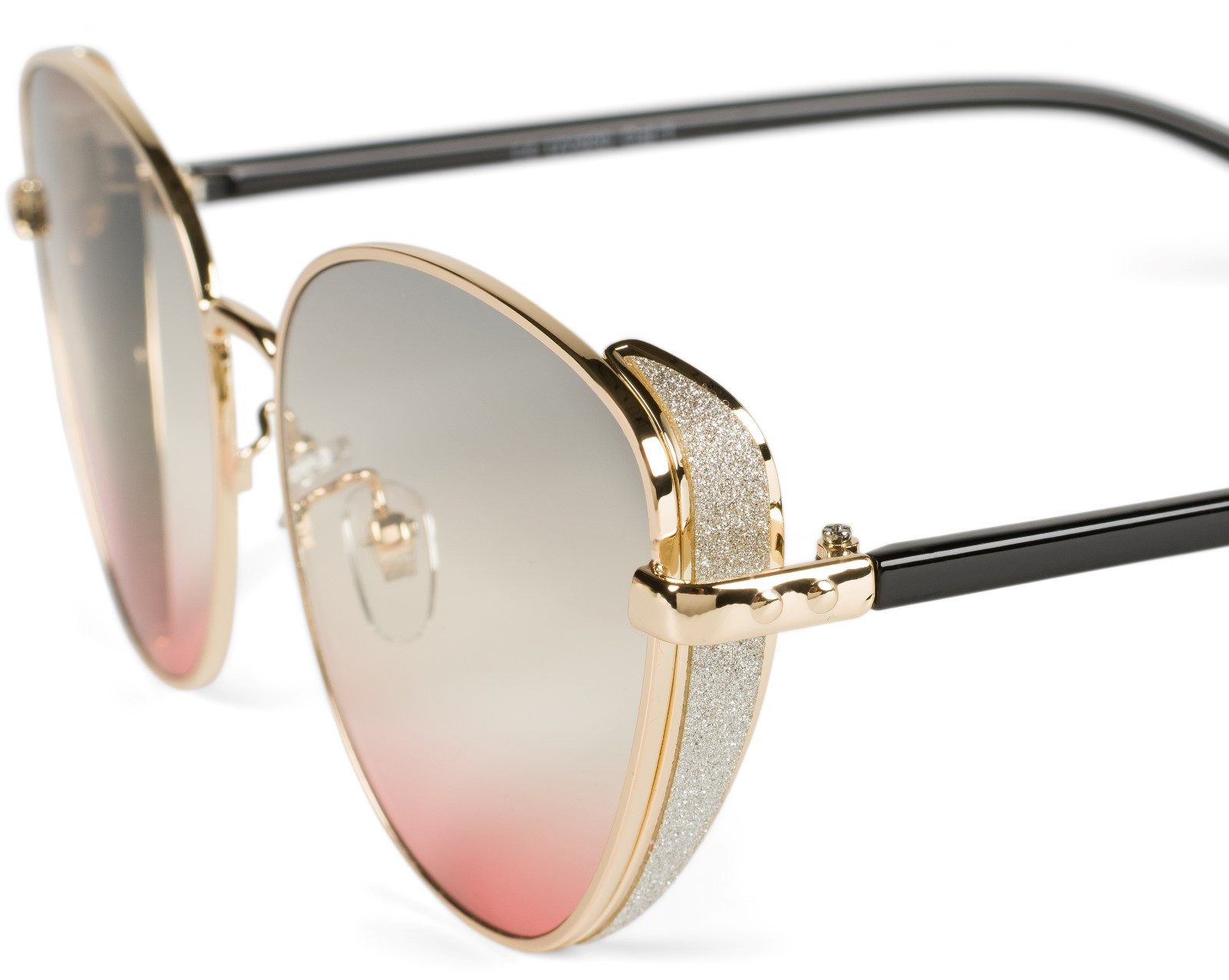 styleBREAKER Sonnenbrille Cateye Sonnenbrille mit Glitzer Side Shield (1-St) Gradient
