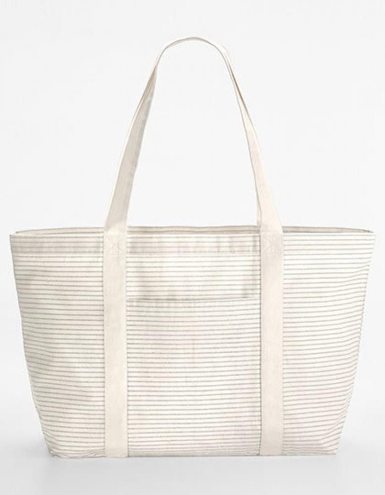Westford Mill Einkaufsshopper Striped Organic Cotton Shopper Einkaufstasche