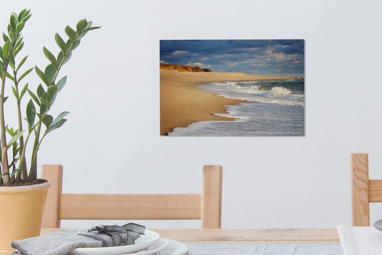 National Aufhängefertig, Wellen cm am Seashore, Cape Wanddeko, (1 Strand Leinwandbild St), 30x20 Wandbild OneMillionCanvasses® Cod Leinwandbilder, von