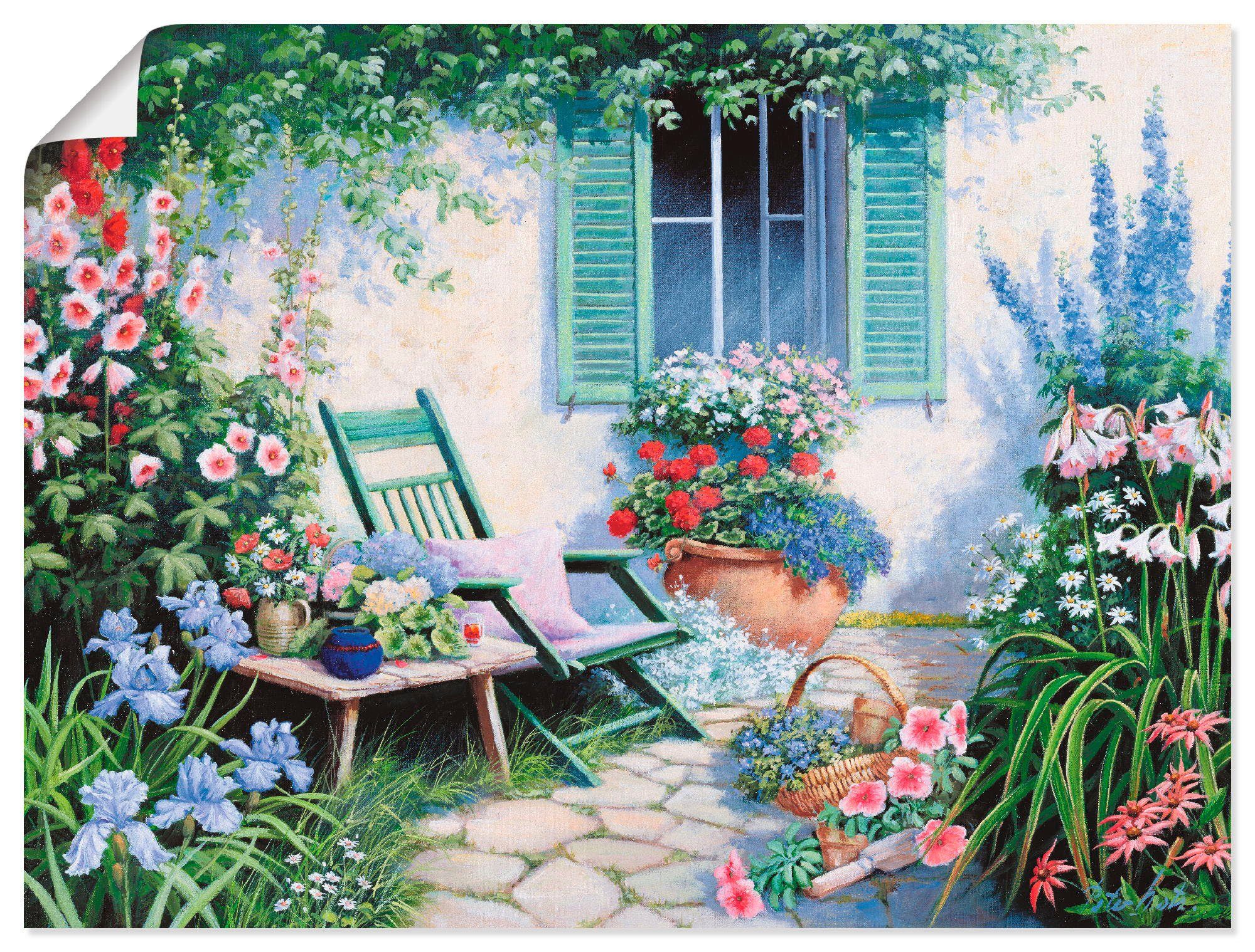 Artland Wandbild Ein schöner Platz, Garten (1 St), als Leinwandbild, Poster in verschied. Größen