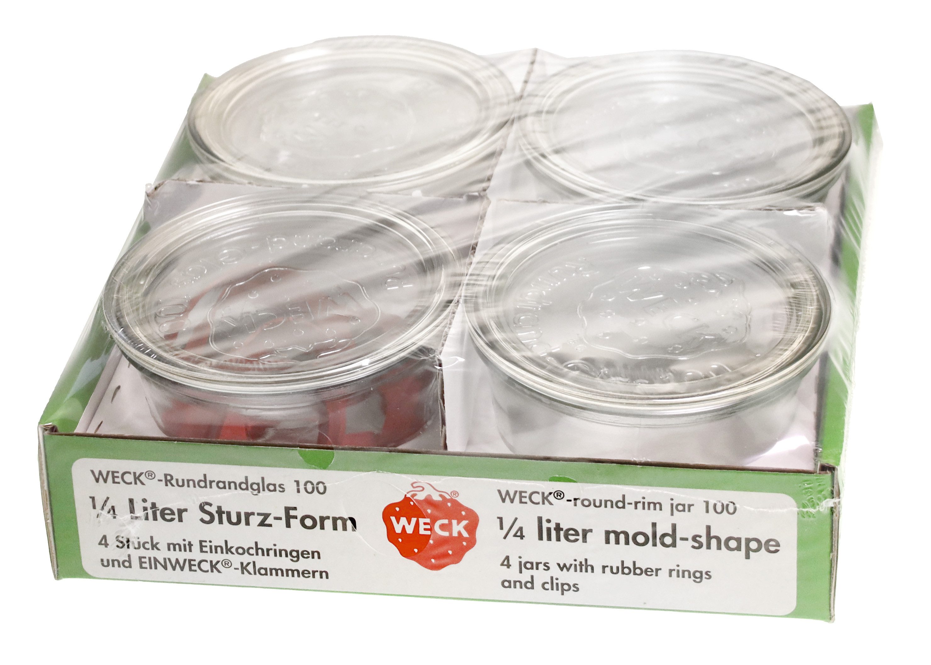 WECK Vorratsdose WECK 121002 Sturzglas 0,25l 4 Stück