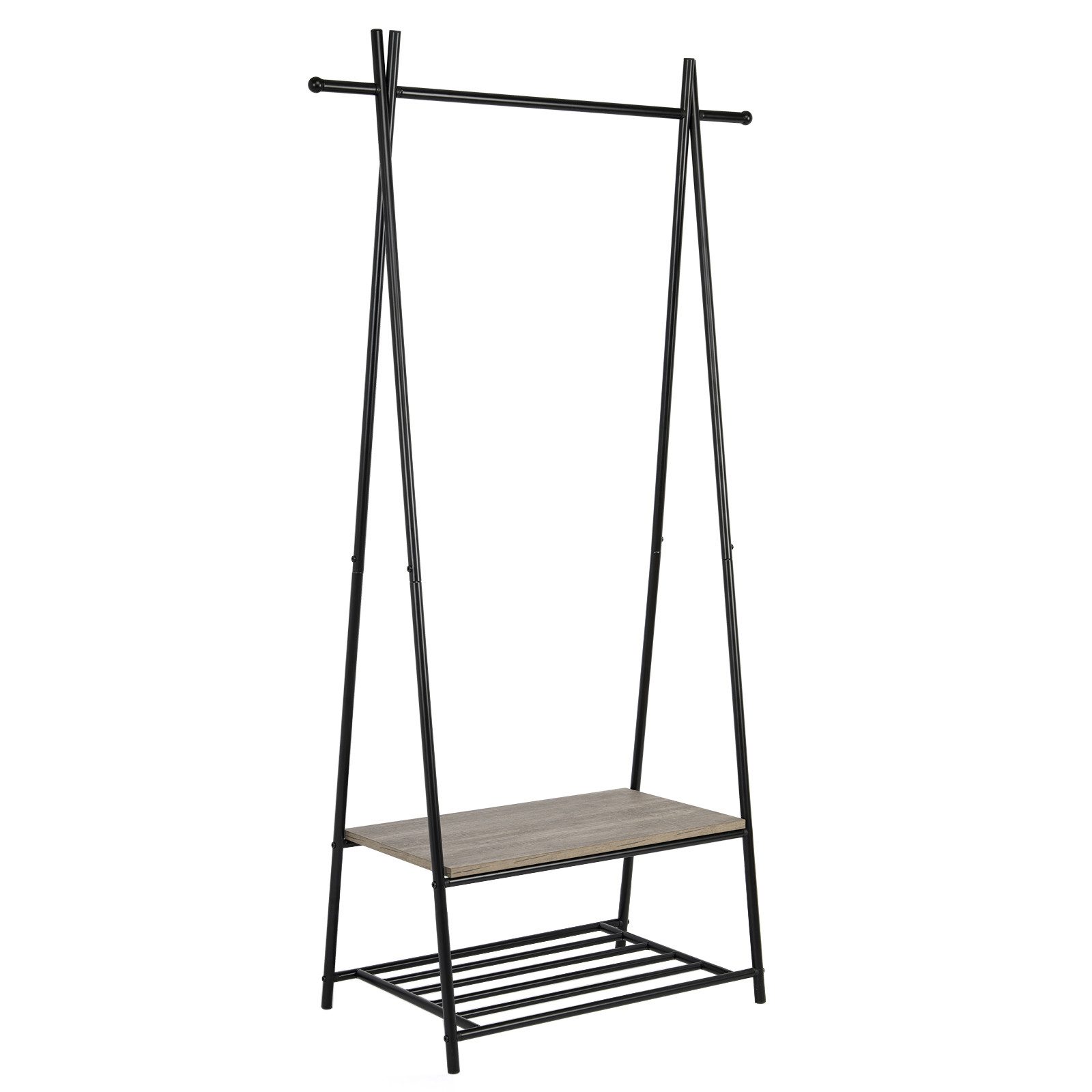 Mondeer Garderobenständer Kleiderständer, mit 2 Ablagen für Schuhe und Boxe günstig online kaufen