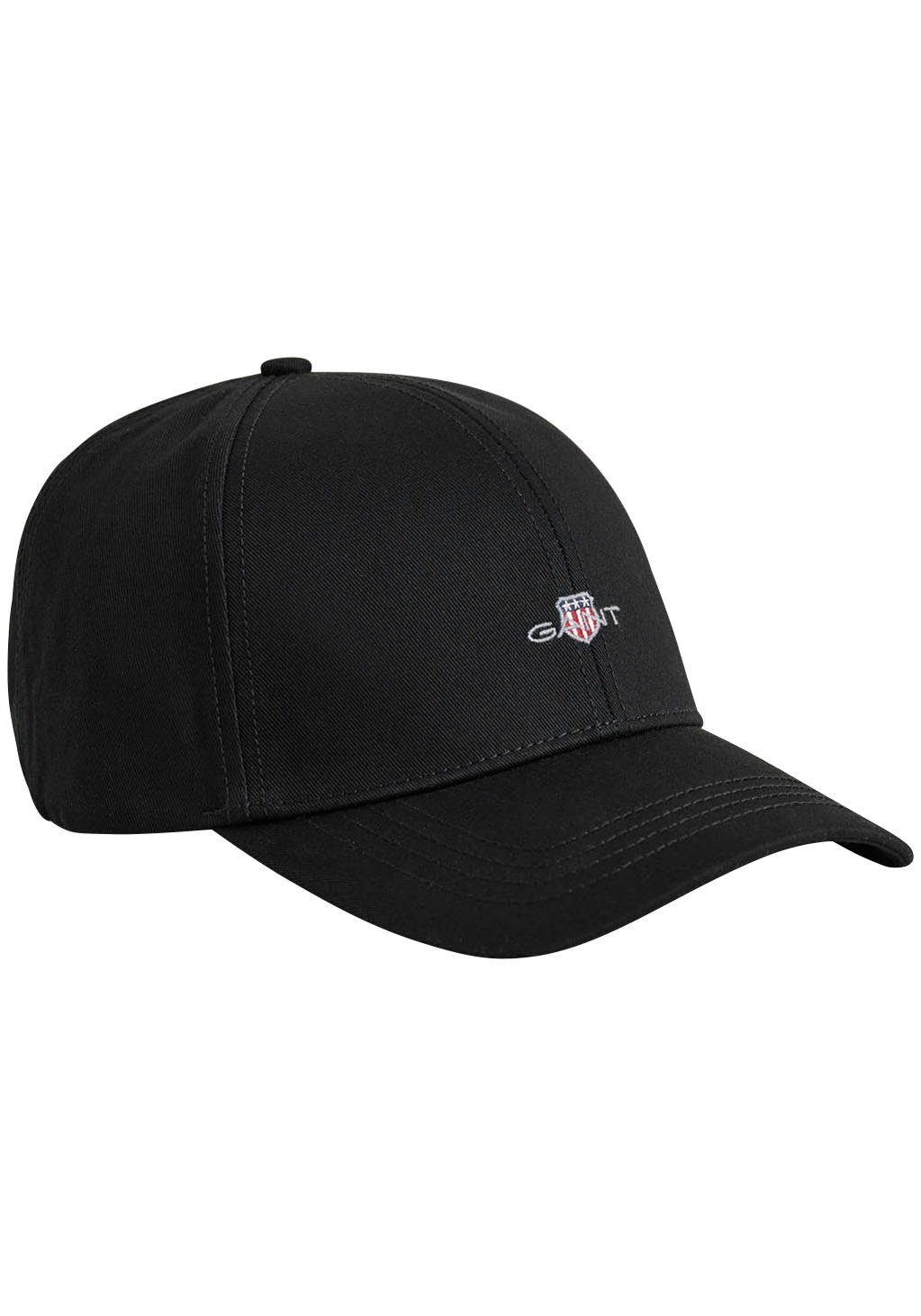 Gant Baseball Cap UNISEX. SHIELD HIGH CAP mit Logostickerei vorne, 100% Baumwolle, Classic black | Baseball Caps