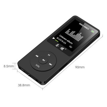 GelldG MP3 Player, 8GB MP3 mit 1,8 Zoll Bildschirm, 60 Stunden Musik Player MP3-Player