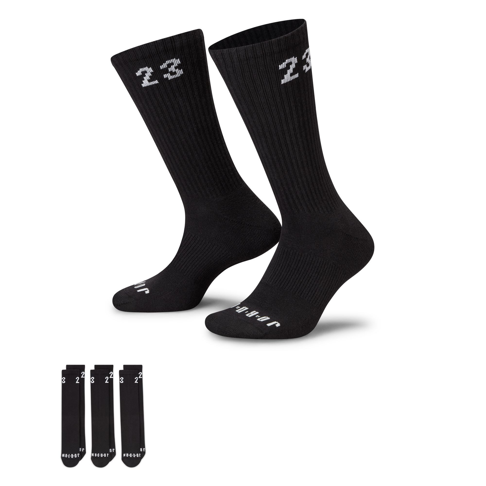 Nike Funktionssocken U J ESSENTIAL CREW 3PR - 144 für sportliche Aktivitäten, mit Dämpfung, stützende Passform