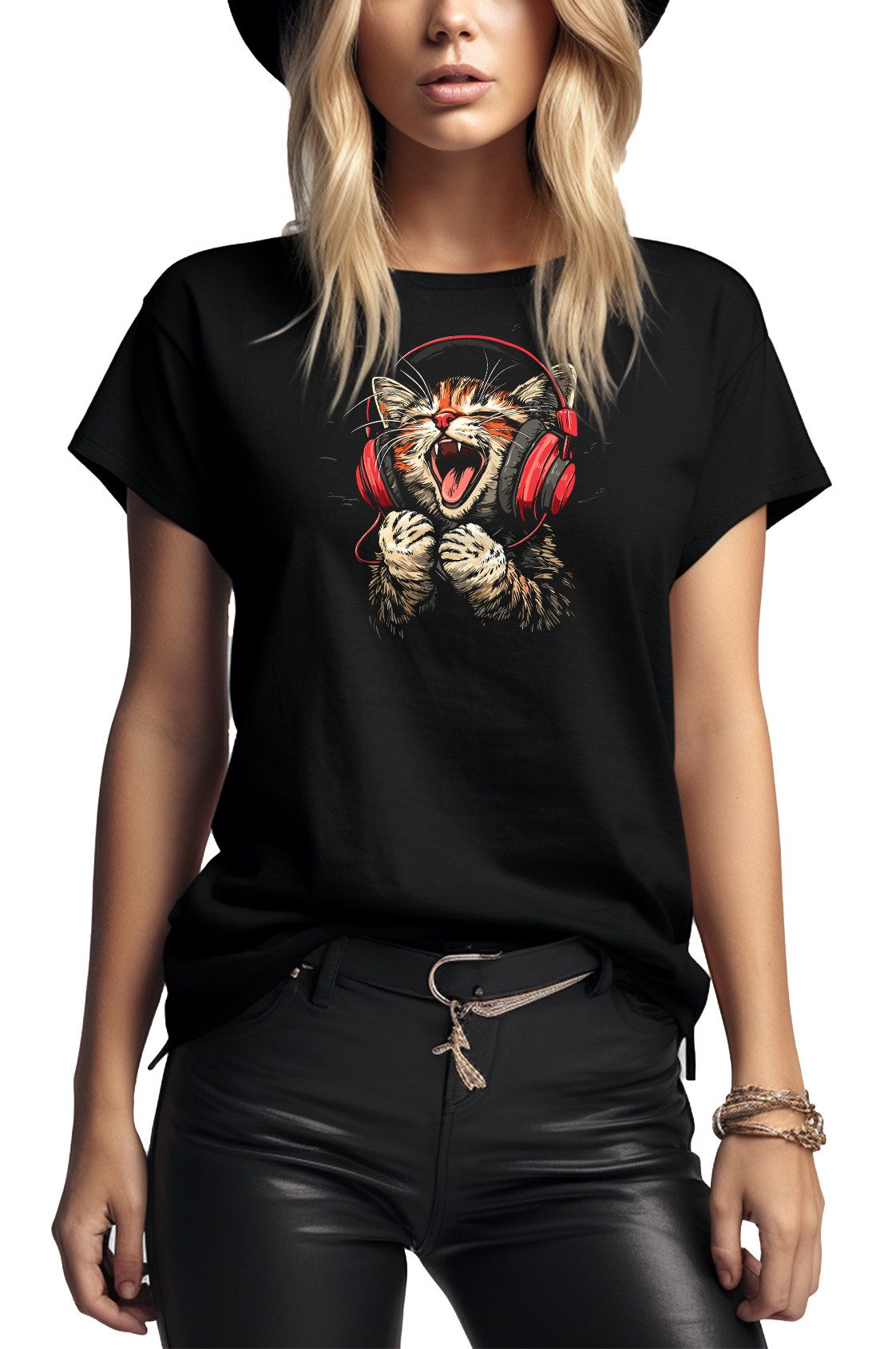 MAKAYA T-Shirt Damen Top mit DJ günstig online kaufen