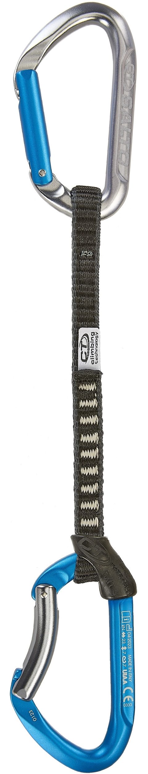 Climbing Technology Karabiner Salto Set UL Expressschlinge 17cm Titan/Elektrisches Blau