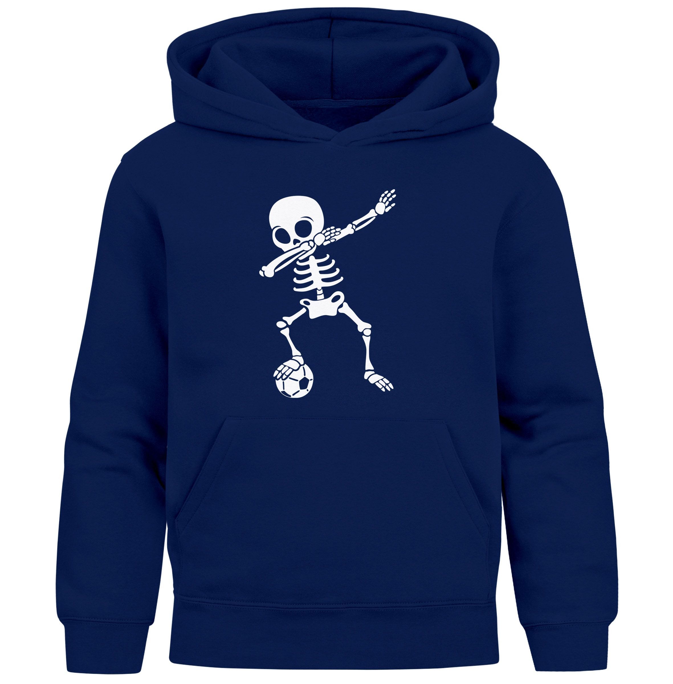 MoonWorks Hoodie Kinder Hoodie Fußball Dabbing Skelett Jungen Sport Hobby