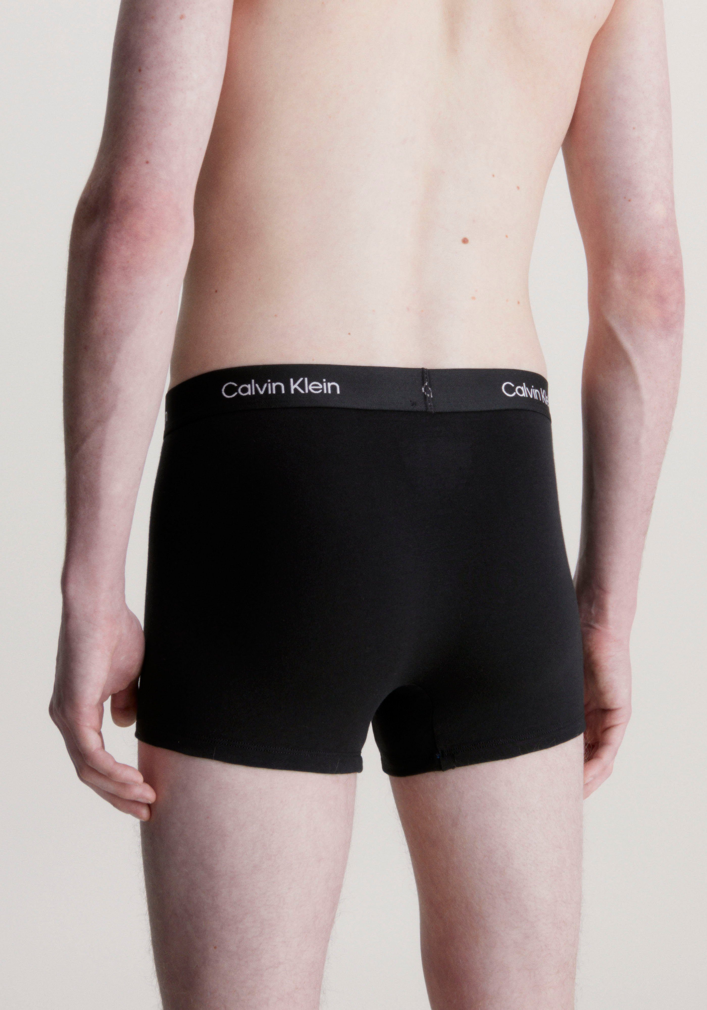 Klein Logo-Elastikbund (Packung, Calvin 3PK TRUNK Calvin Klein 3er-Pack) Underwear mit Trunk