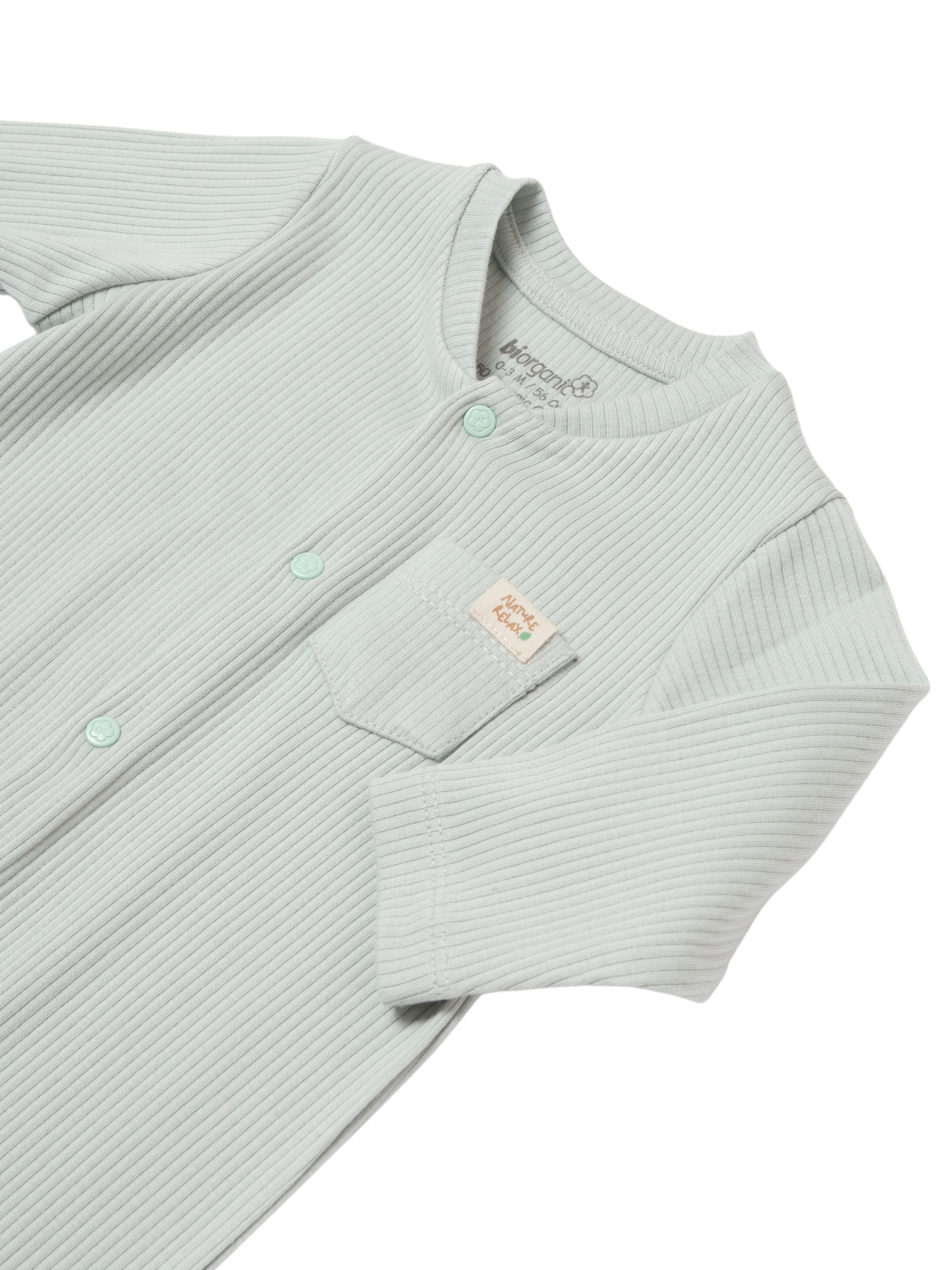 biorganic Strampler Baby Nature Relax Modal für Jungen und Mädchen Unisex Langarm (1-tlg) gerippte Textilstruktur (Ripp), Modal und Bio-Baumwolle, Größe 56 - 68