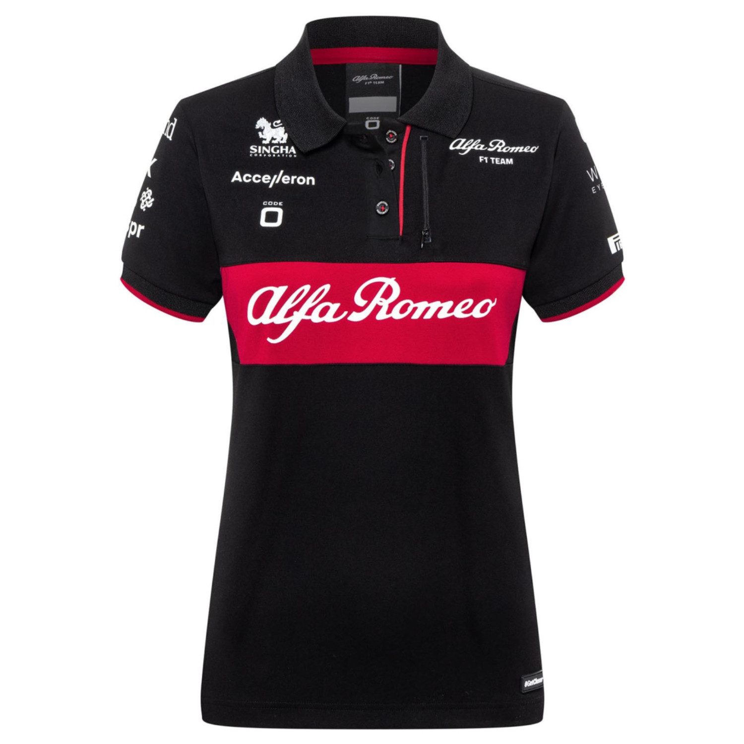 CODE-ZERO T-Shirt Polo Shirt Alfa Romeo F1 Team Damen Größe XS Formula 1 Racing Edition Poloshirt Kurzarm Shirt Baumwollmischung