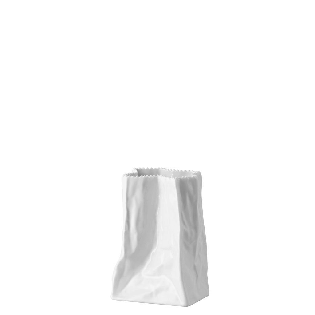 Dekovase 14 glasiert Rosenthal cm Weiß Tütenvase Vase